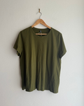 Uniqlo Basic Crew Olive Green Tee
