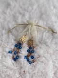 Earrinngs with blue faceted beads