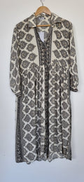 Isle of Wild Gold, Black and Cream Print Shirt Dress