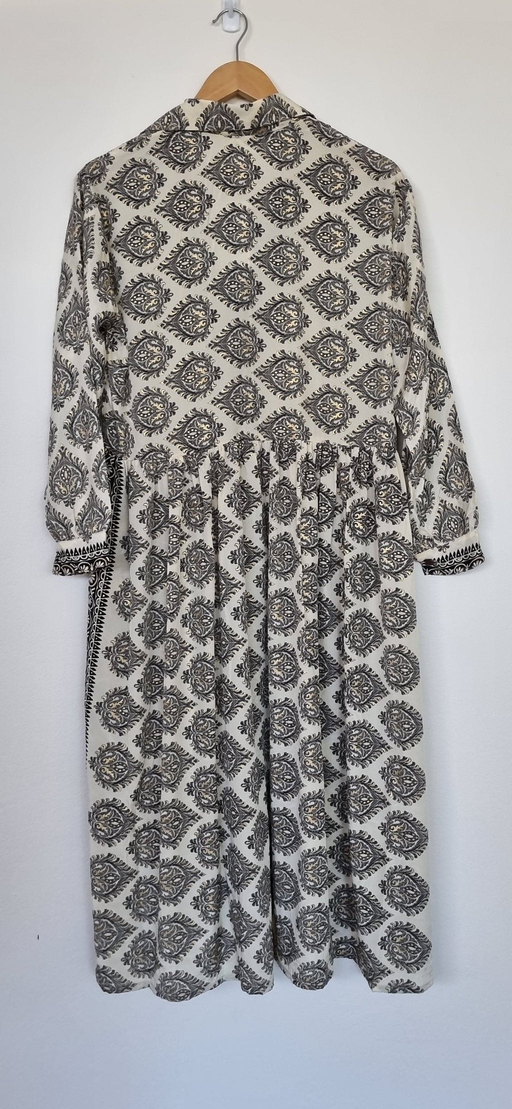 Isle of Wild Gold, Black and Cream Print Shirt Dress