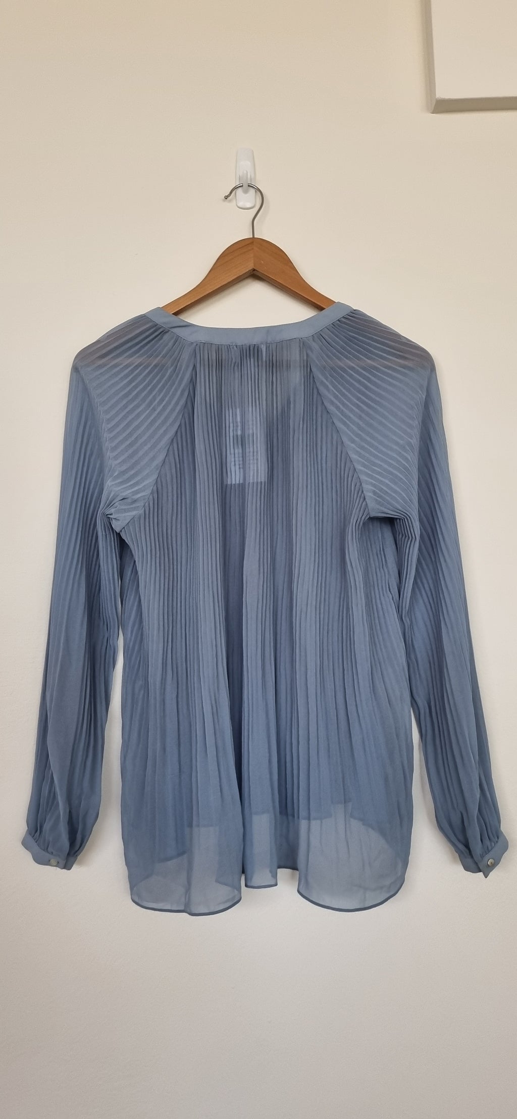 Witchery Sky Blue Pleated Top