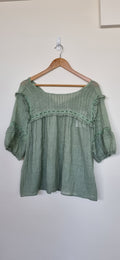 Indigo Designs Sage Cotton Blouse