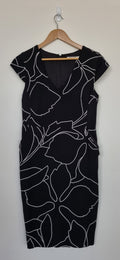 Sportscraft Floral Print Black Sheath Dress