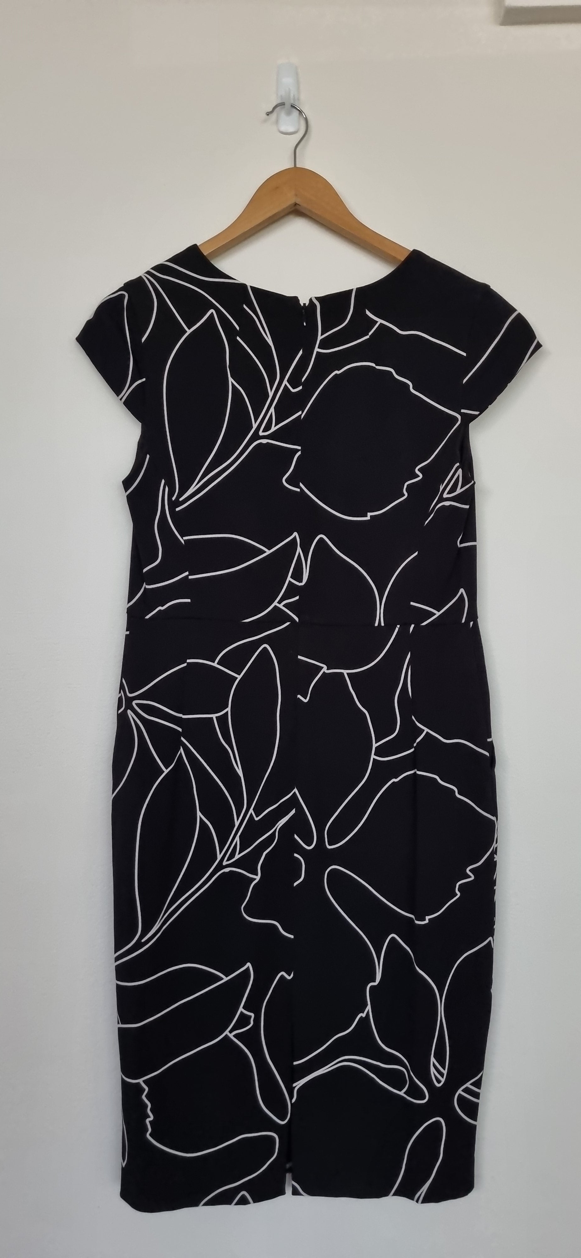 Sportscraft Floral Print Black Sheath Dress