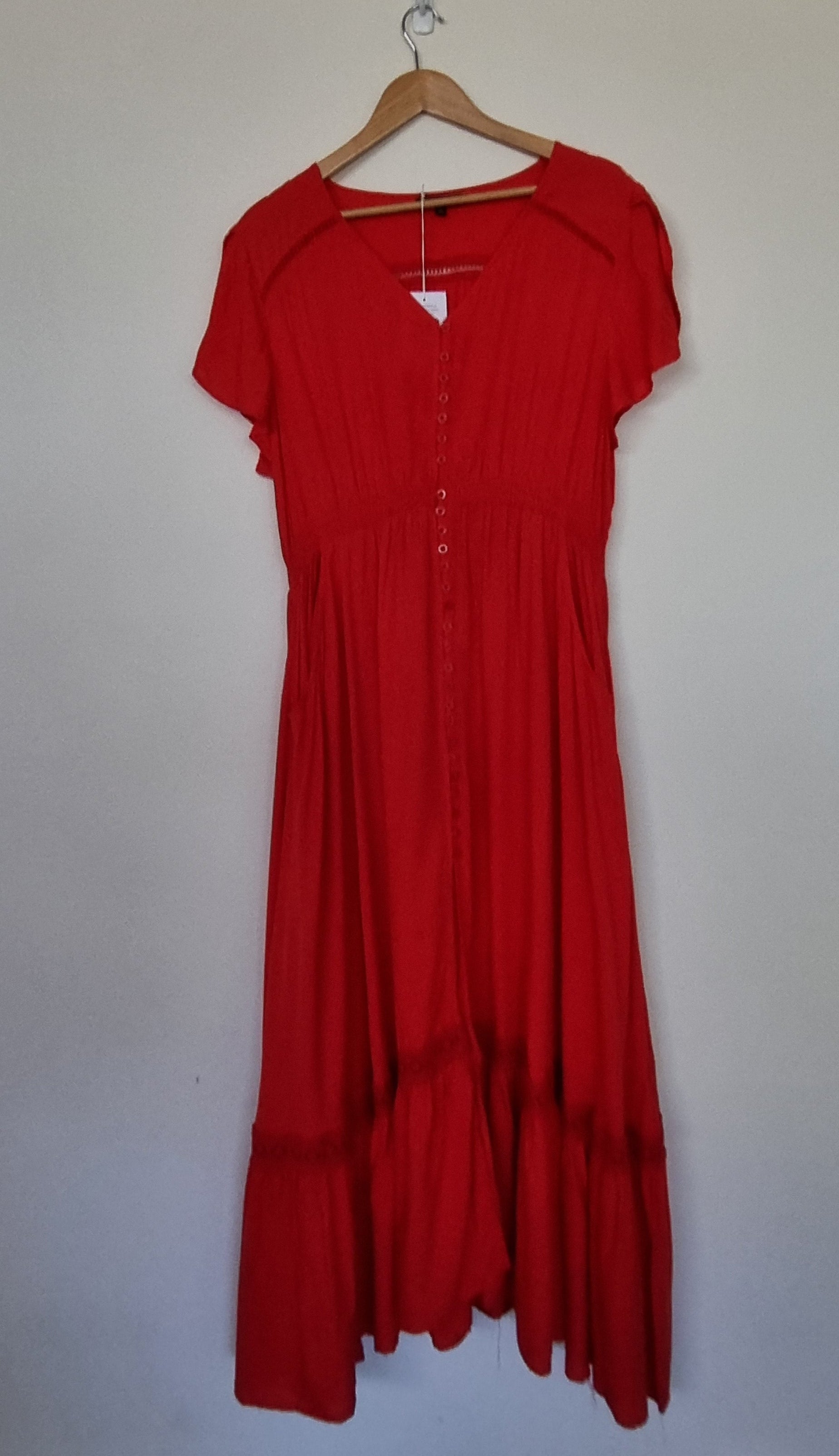 Caroline Morgan Red Maxi Dress