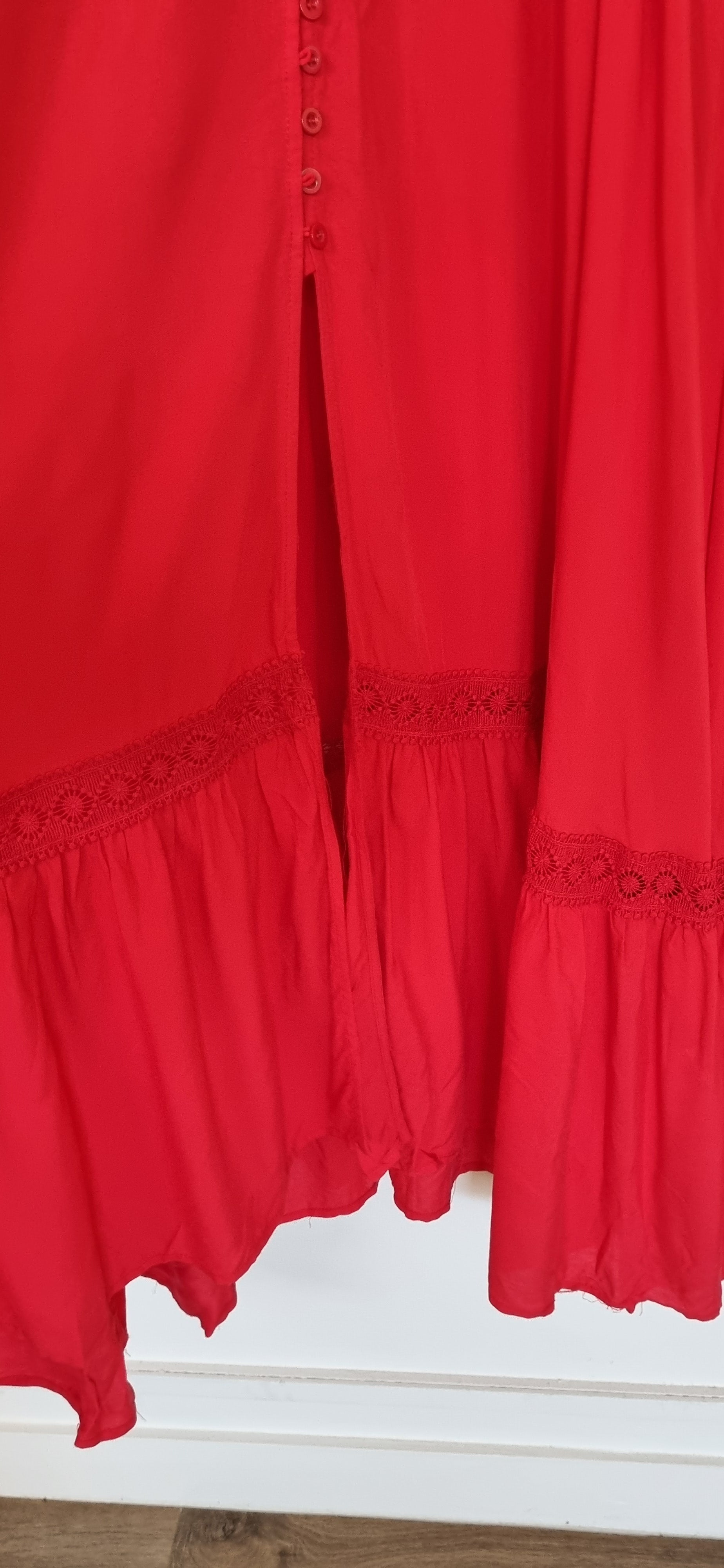 Caroline Morgan Red Maxi Dress
