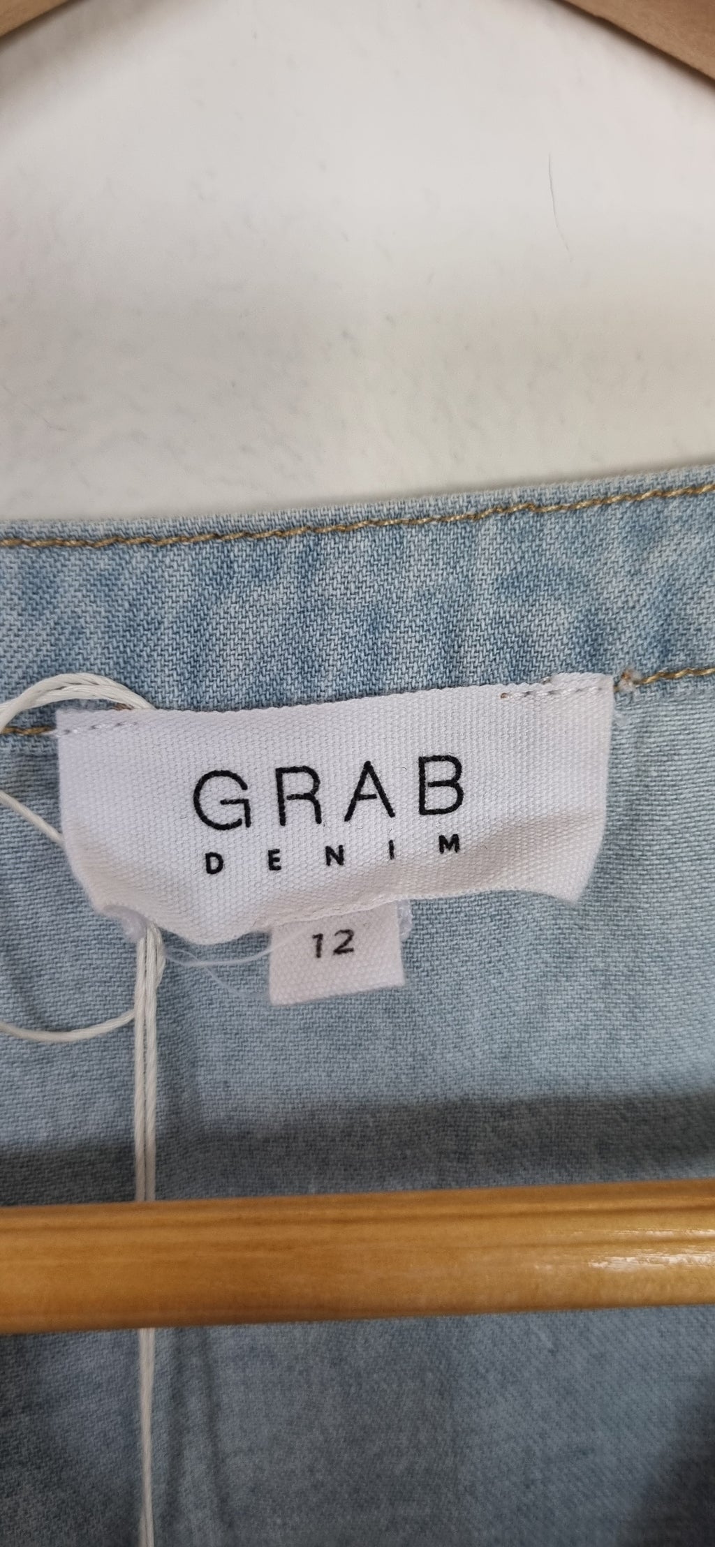 Grab Light Wash Demin Dress