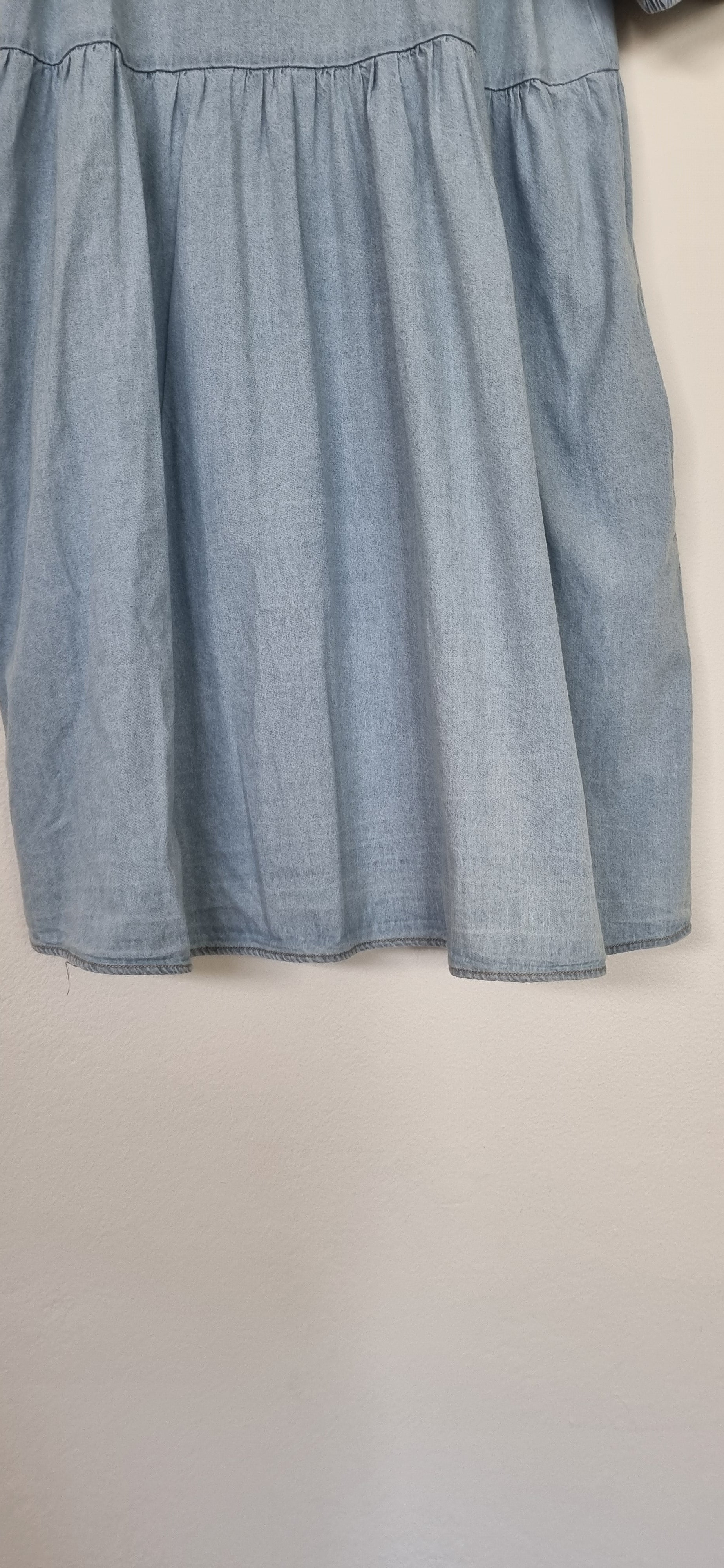 Grab Light Wash Demin Dress