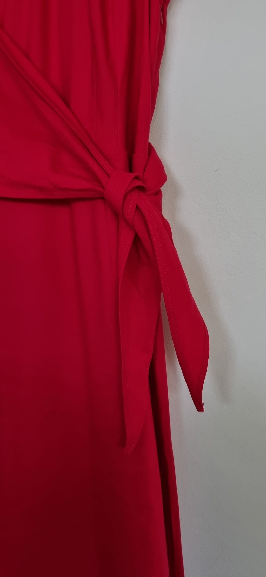 Sportscraft Pink Linen-Blend Wrap Dress
