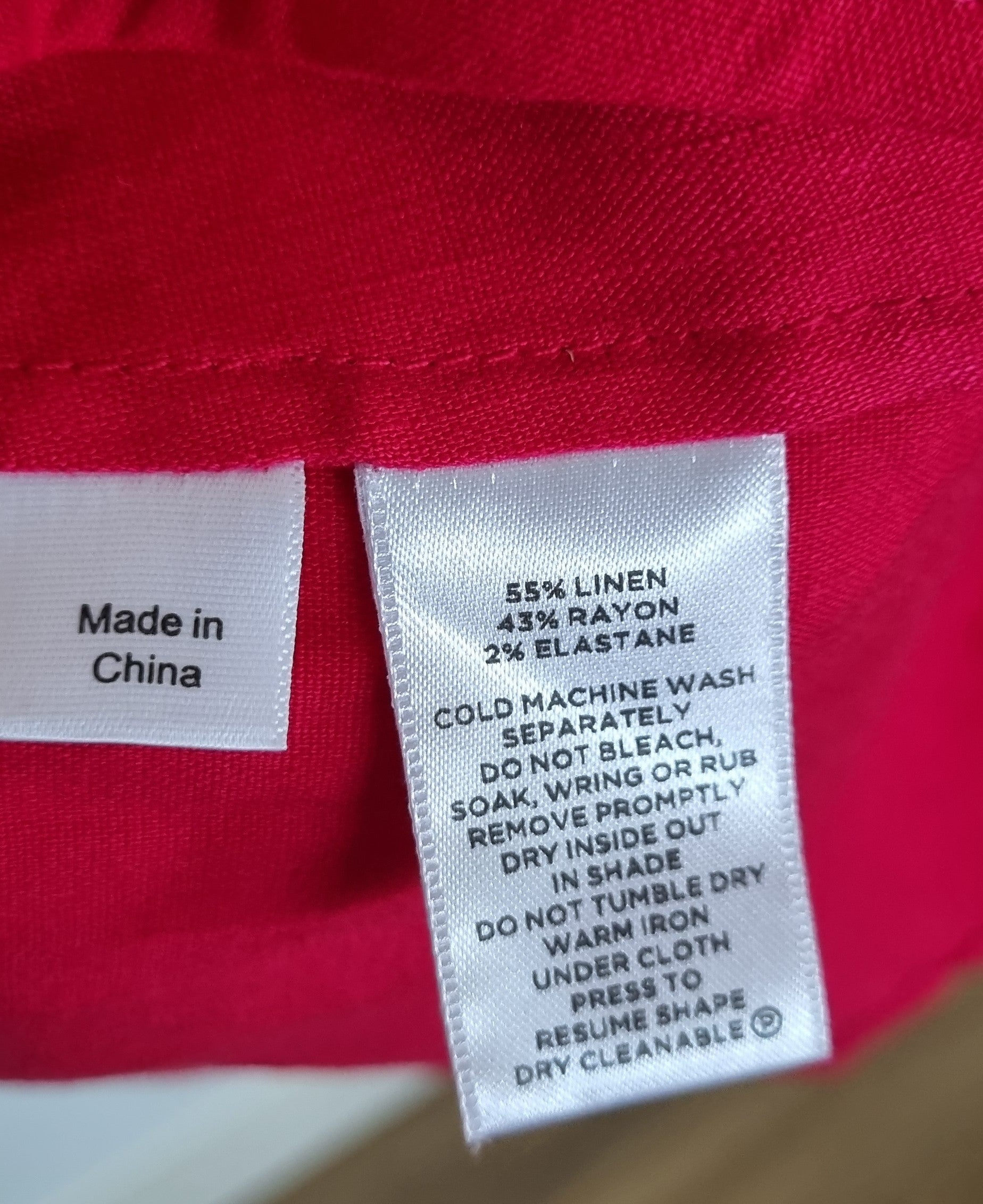 Sportscraft Pink Linen-Blend Wrap Dress