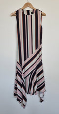 David Lawrence Asymmetric Stripe Dress