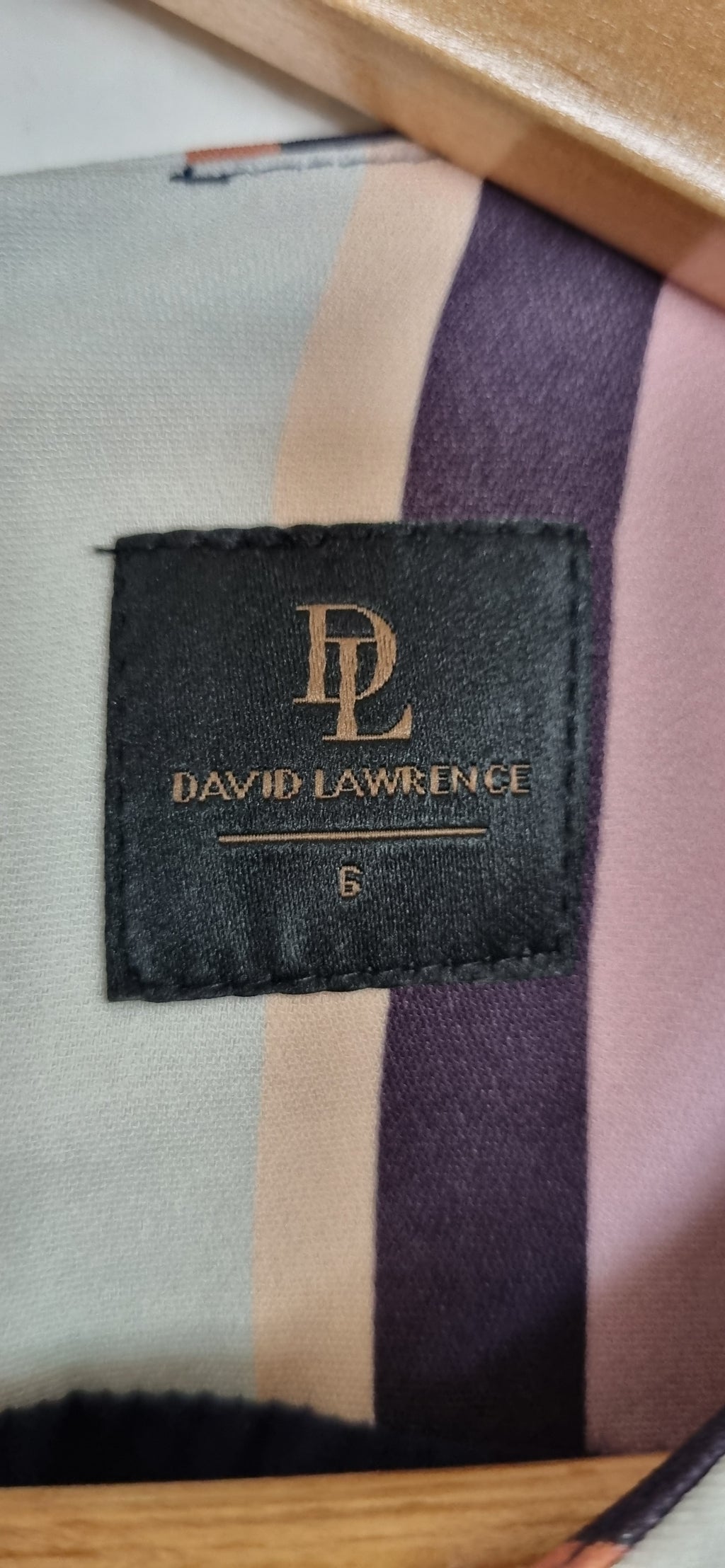 David Lawrence Asymmetric Stripe Dress