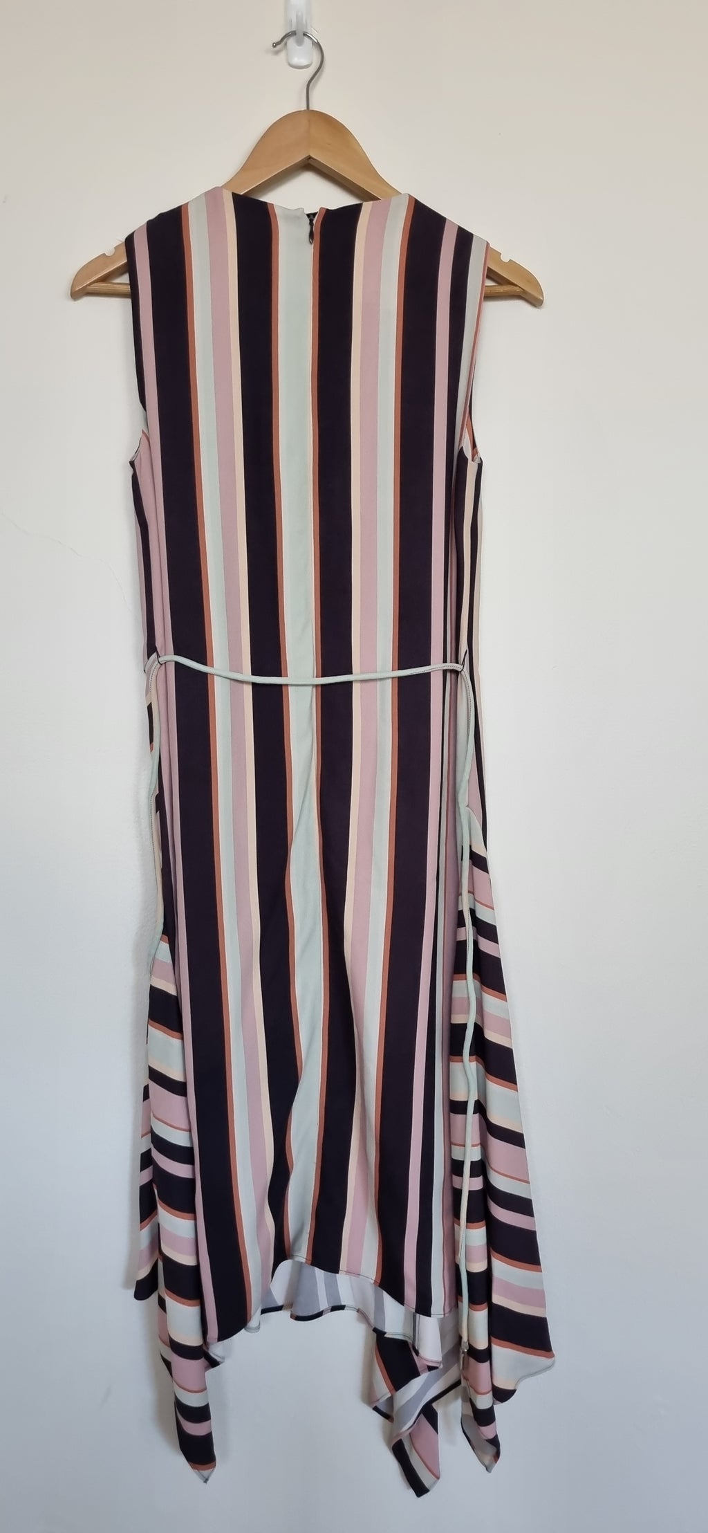 David Lawrence Asymmetric Stripe Dress