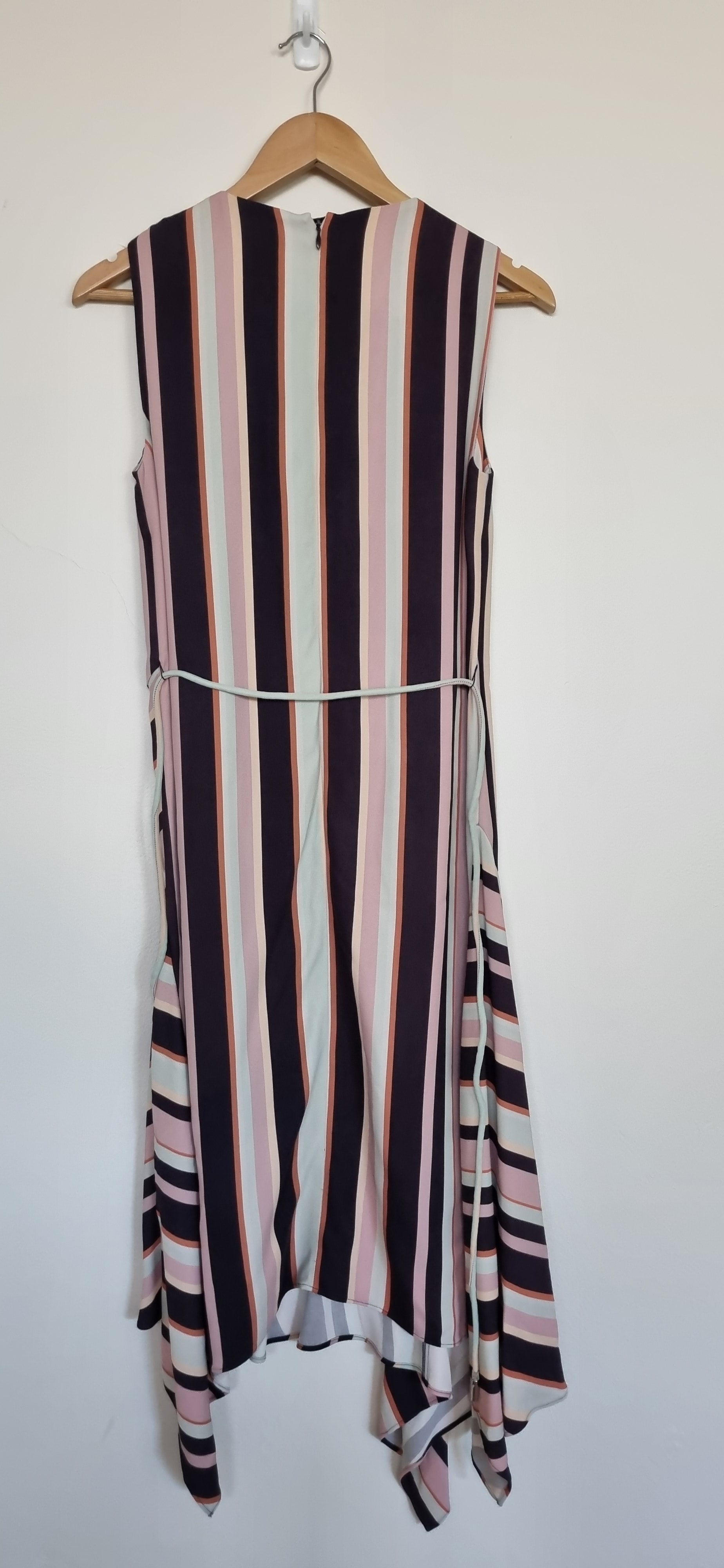David Lawrence Asymmetric Stripe Dress