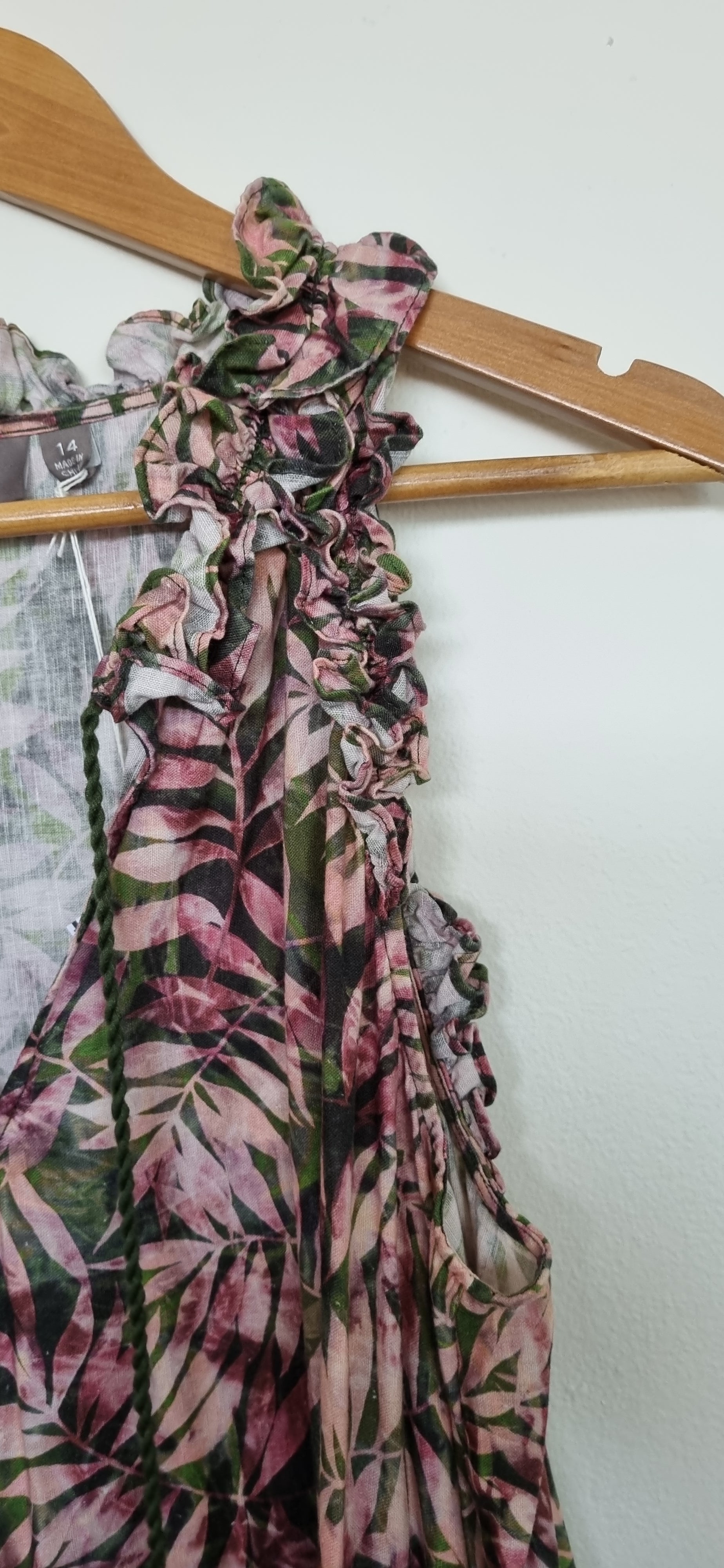 Sussan Floral Linen-Blend Maxi Sleeveless Dress