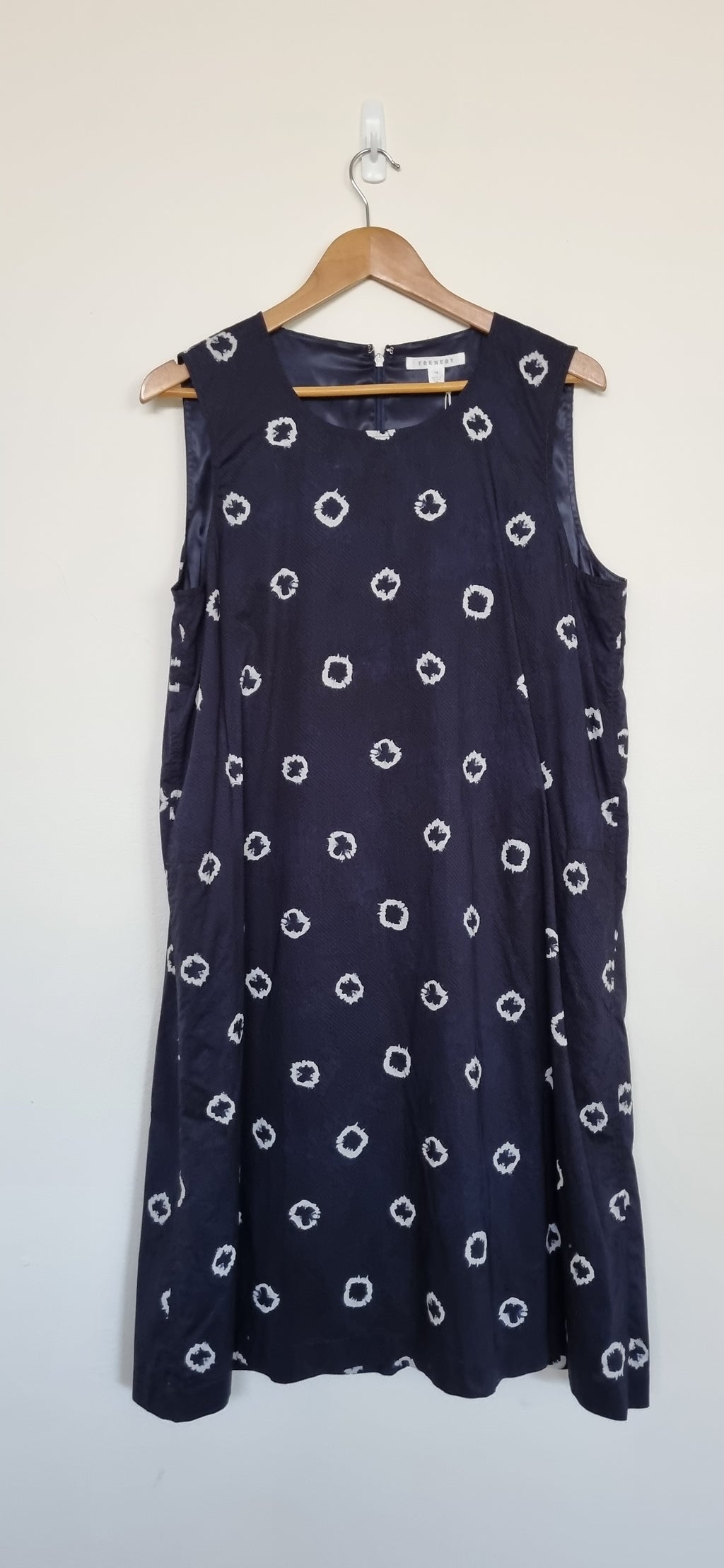 Trenery Abstract Print Navy Shift Dress