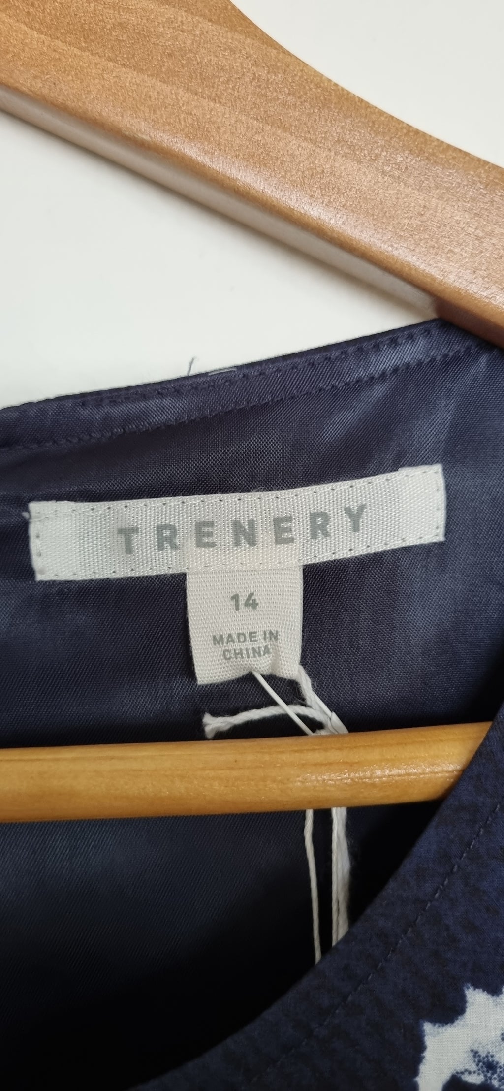 Trenery Abstract Print Navy Shift Dress