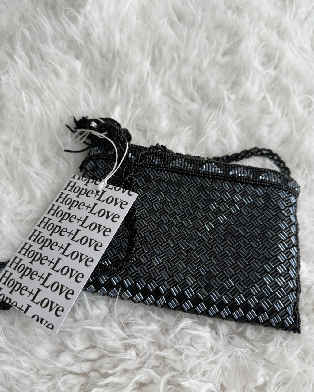 Black Rectangular Cluth Bag