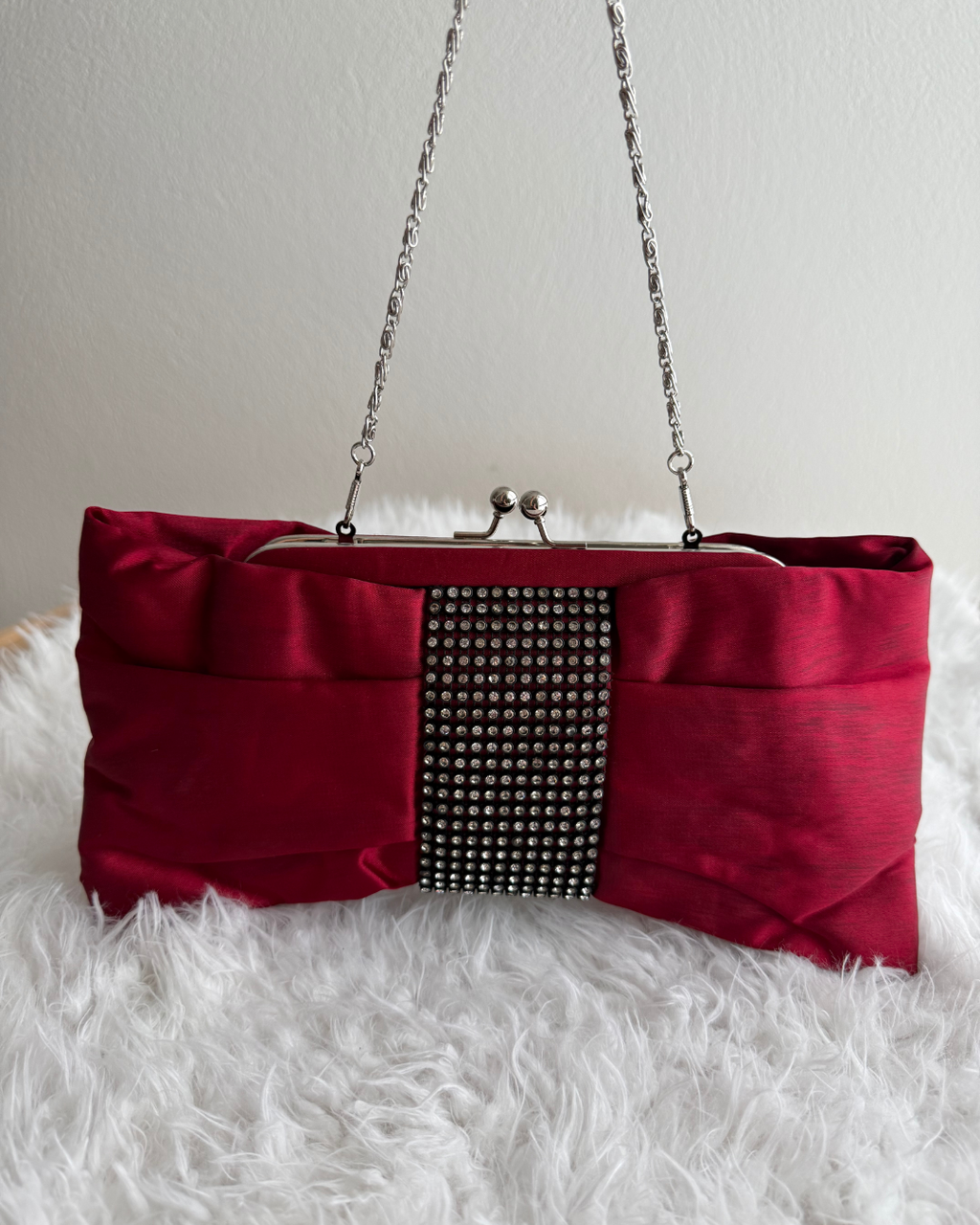 Red Shoulder Trap Bag