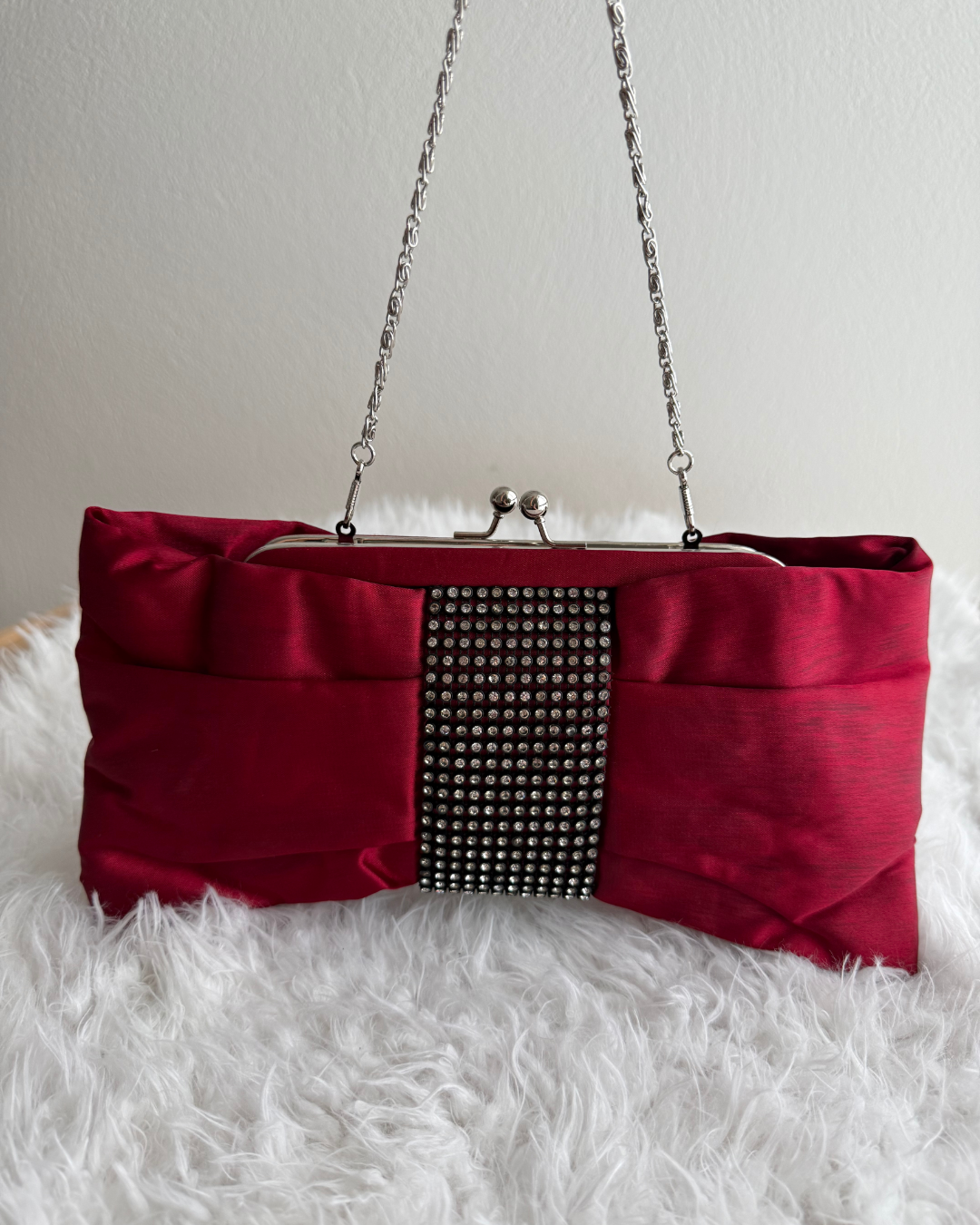 Red Shoulder Trap Bag