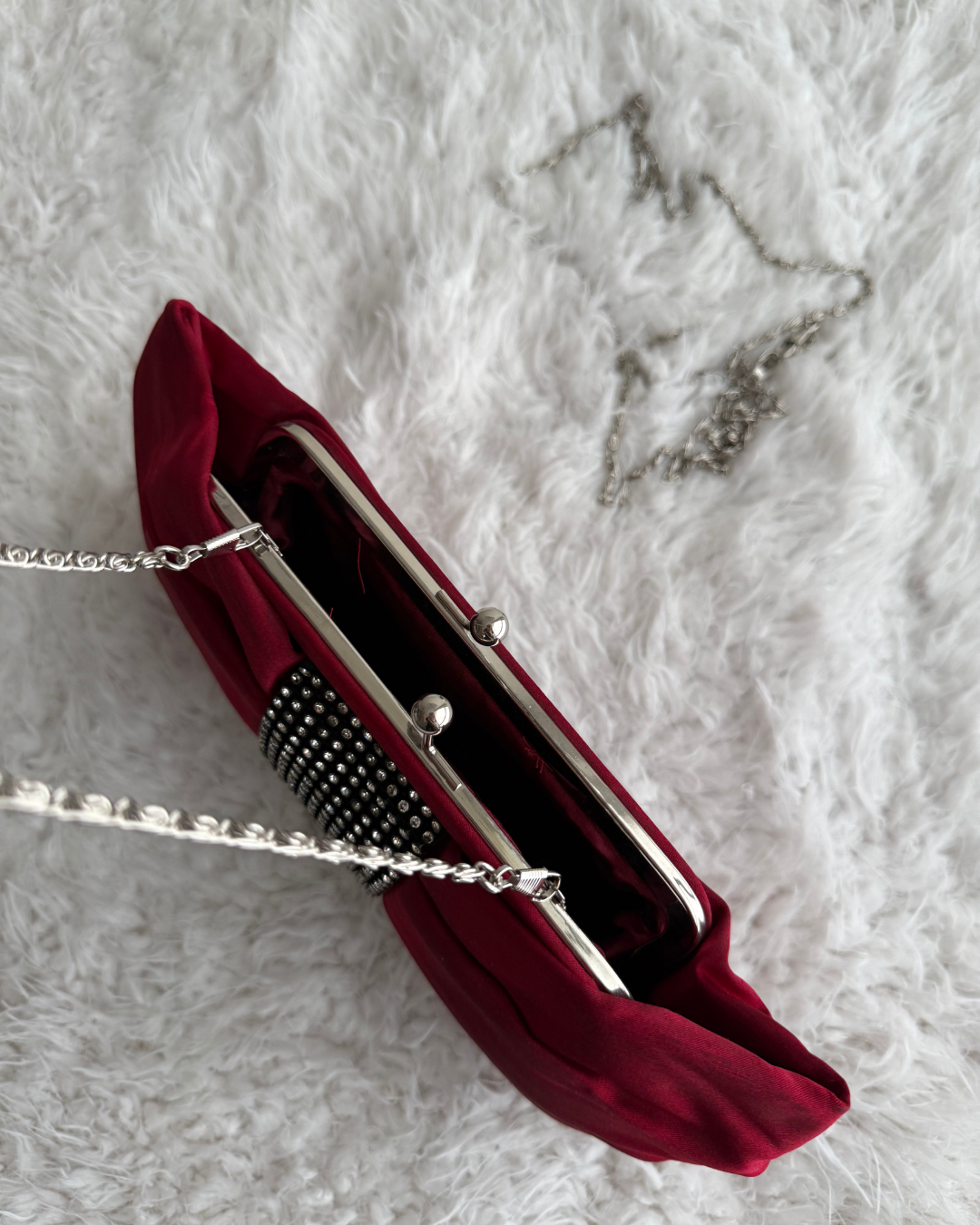 Red Shoulder Trap Bag