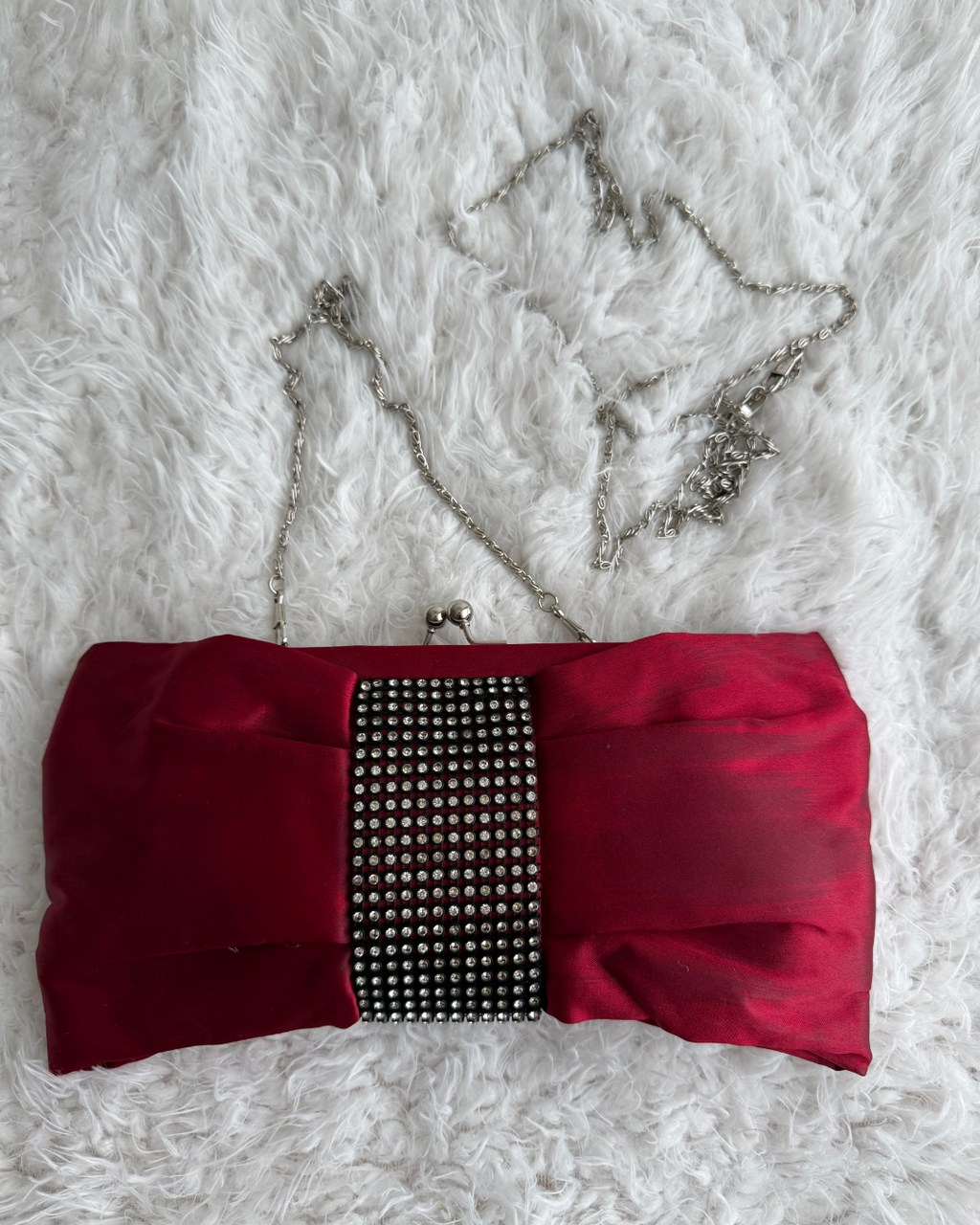 Red Shoulder Trap Bag