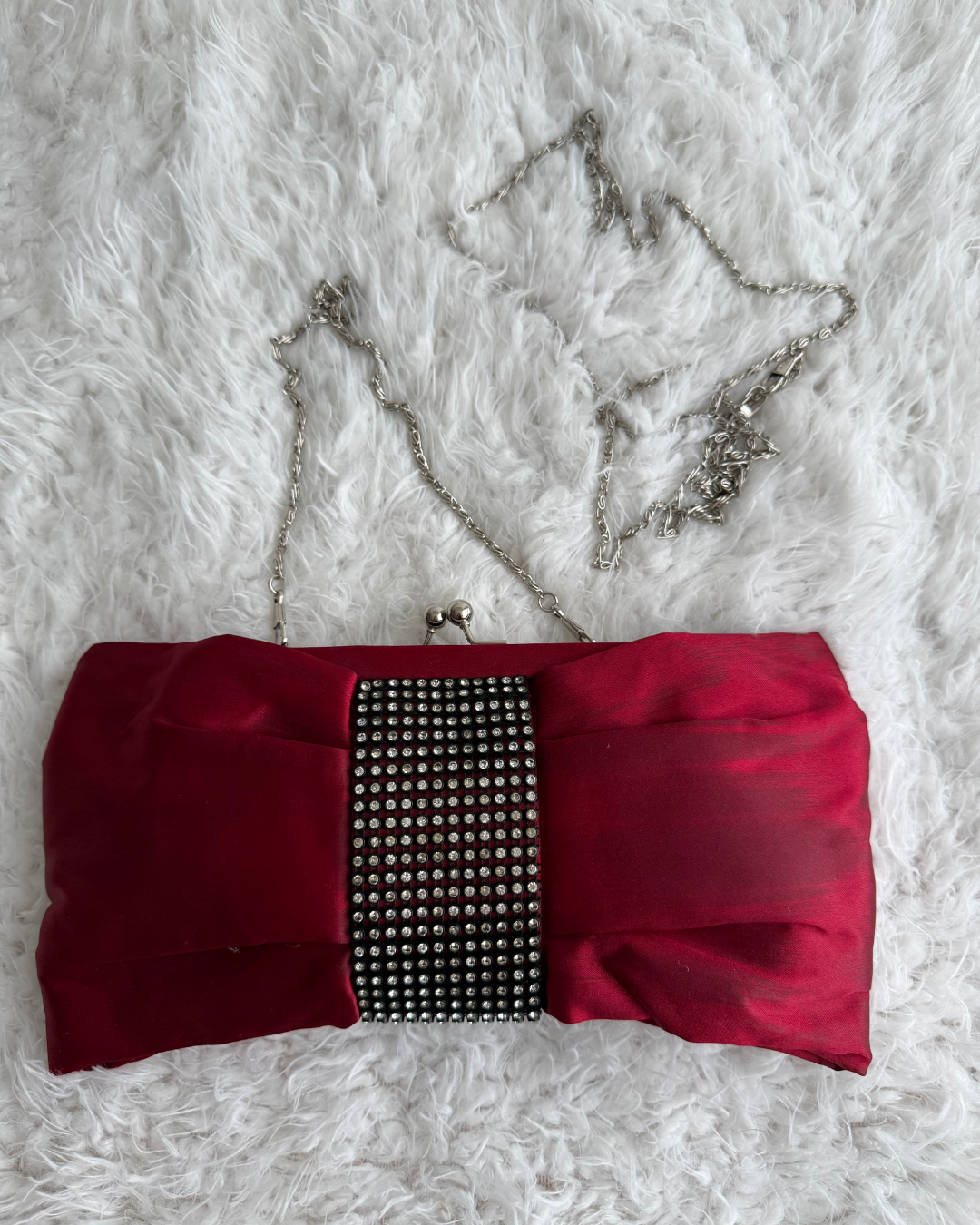 Red Shoulder Trap Bag