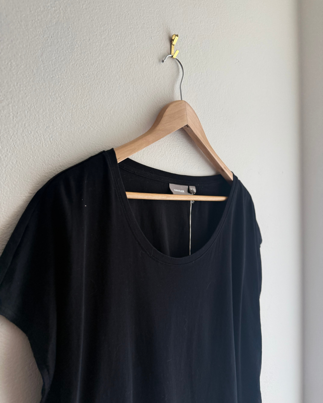 Sussan Black Cotton Tee
