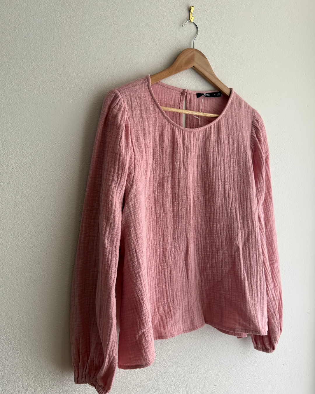 Sportsgirl Pink Cotton Gauze Top