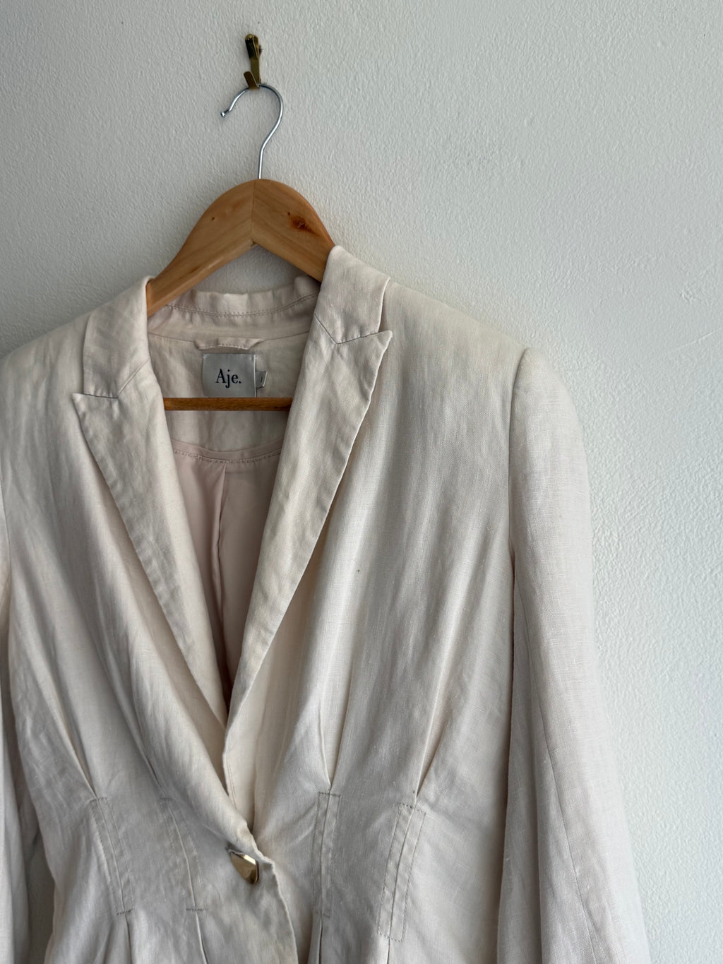 Aje Linen Blazer Jacket