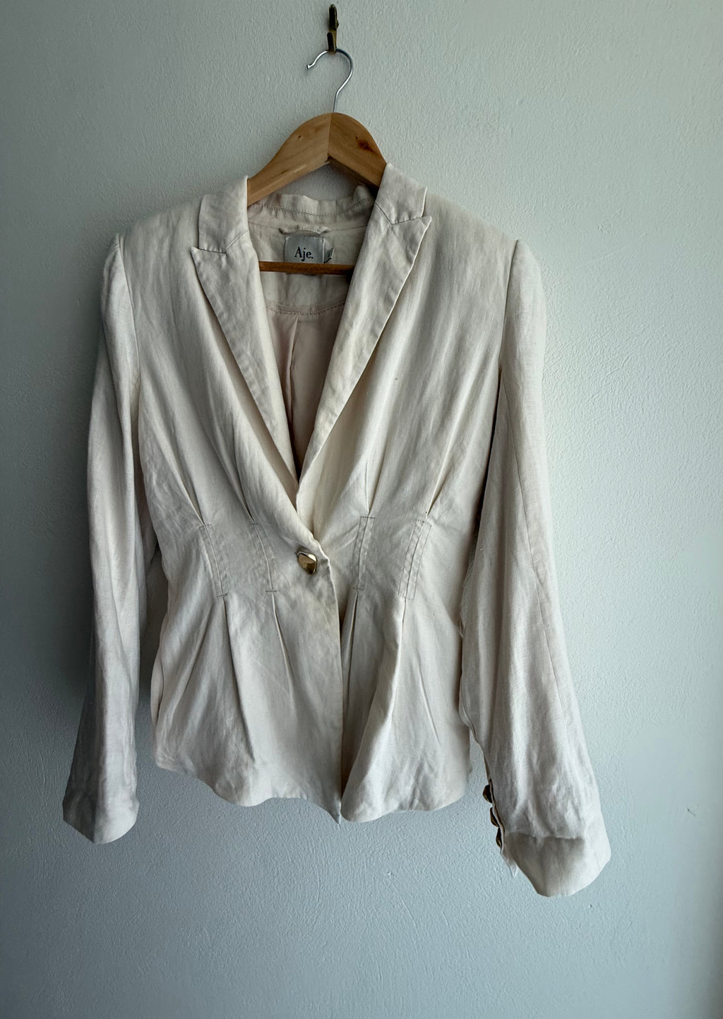 Aje Linen Blazer Jacket