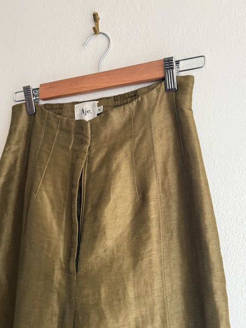 Aje Khaki Tailored Trousers