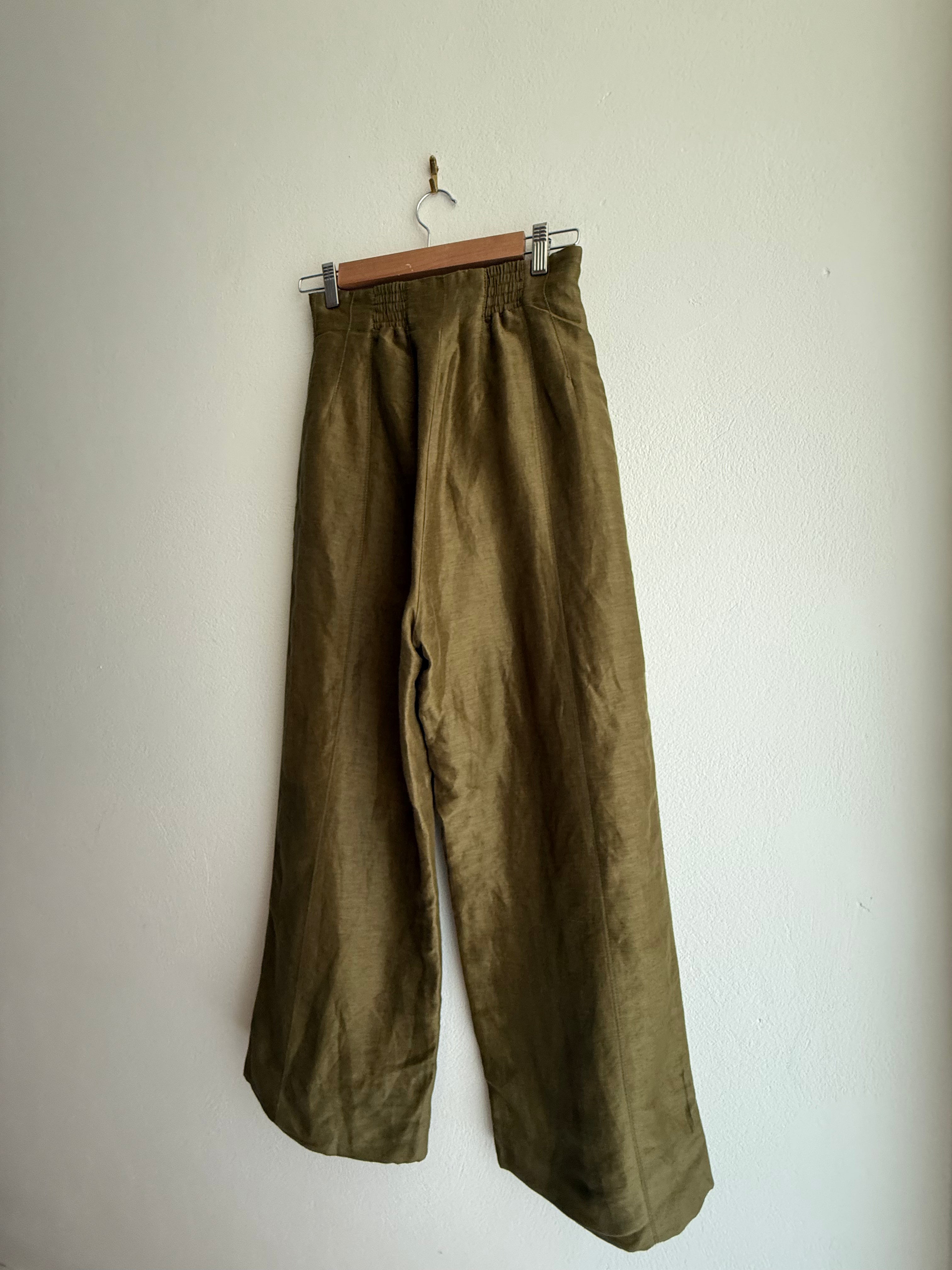 Aje Khaki Tailored Trousers