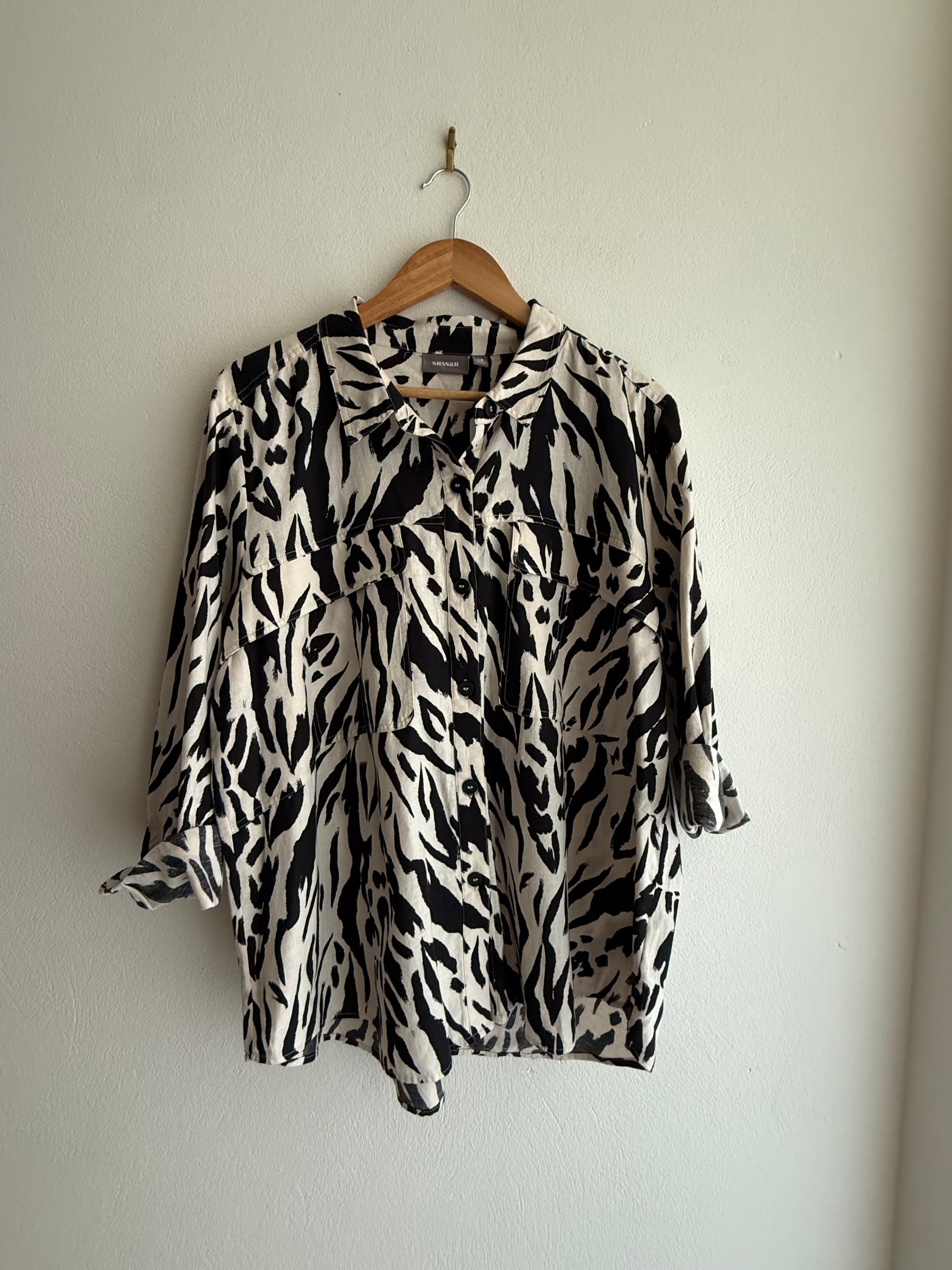 Sussan Animal Print Button-up Shirt