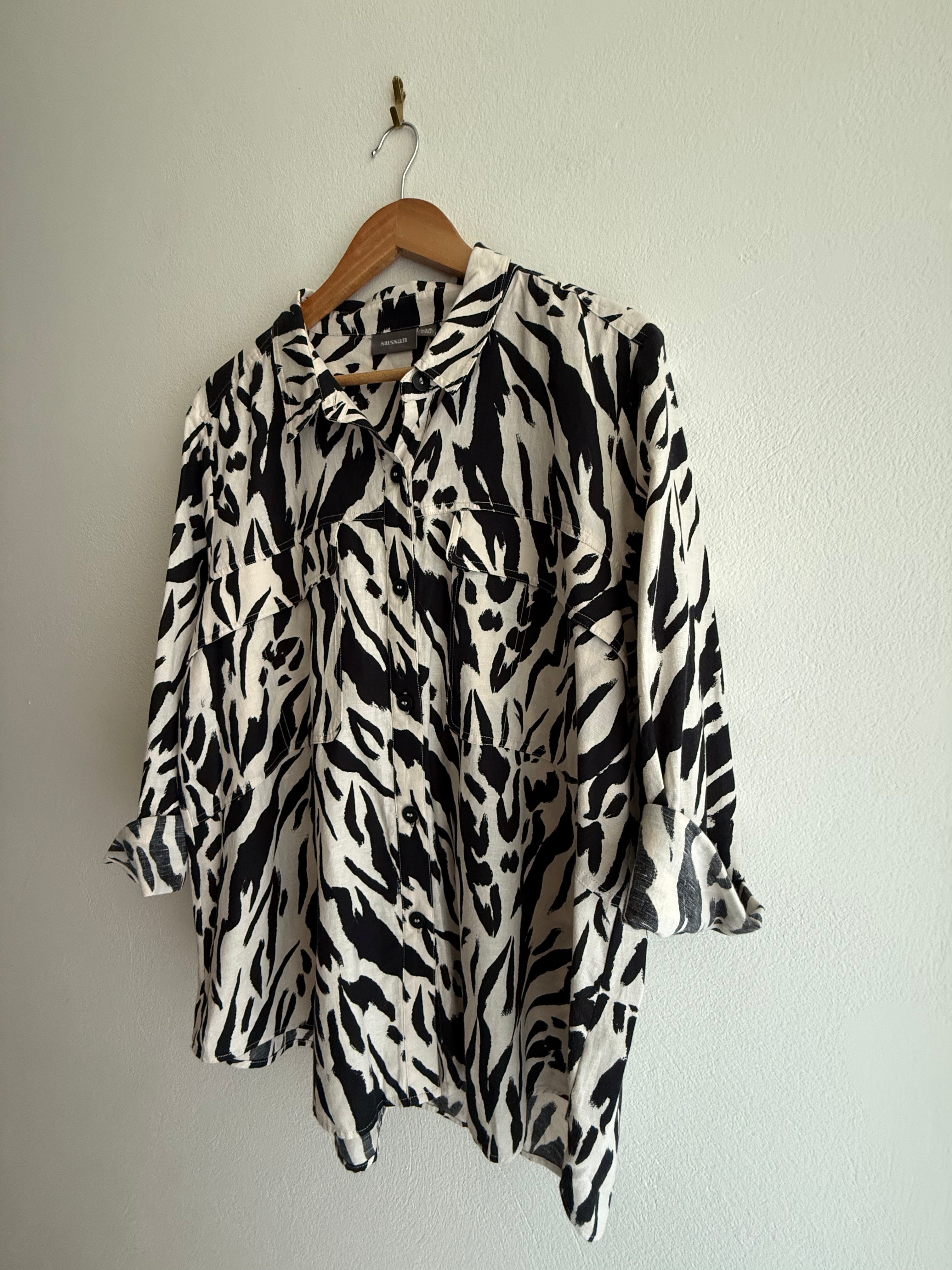 Sussan Animal Print Button-up Shirt