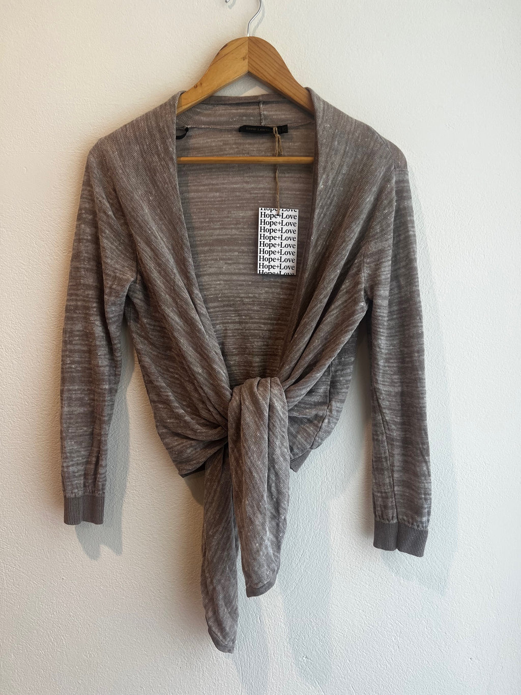David Lawrence Linen Waterfall Cardigan