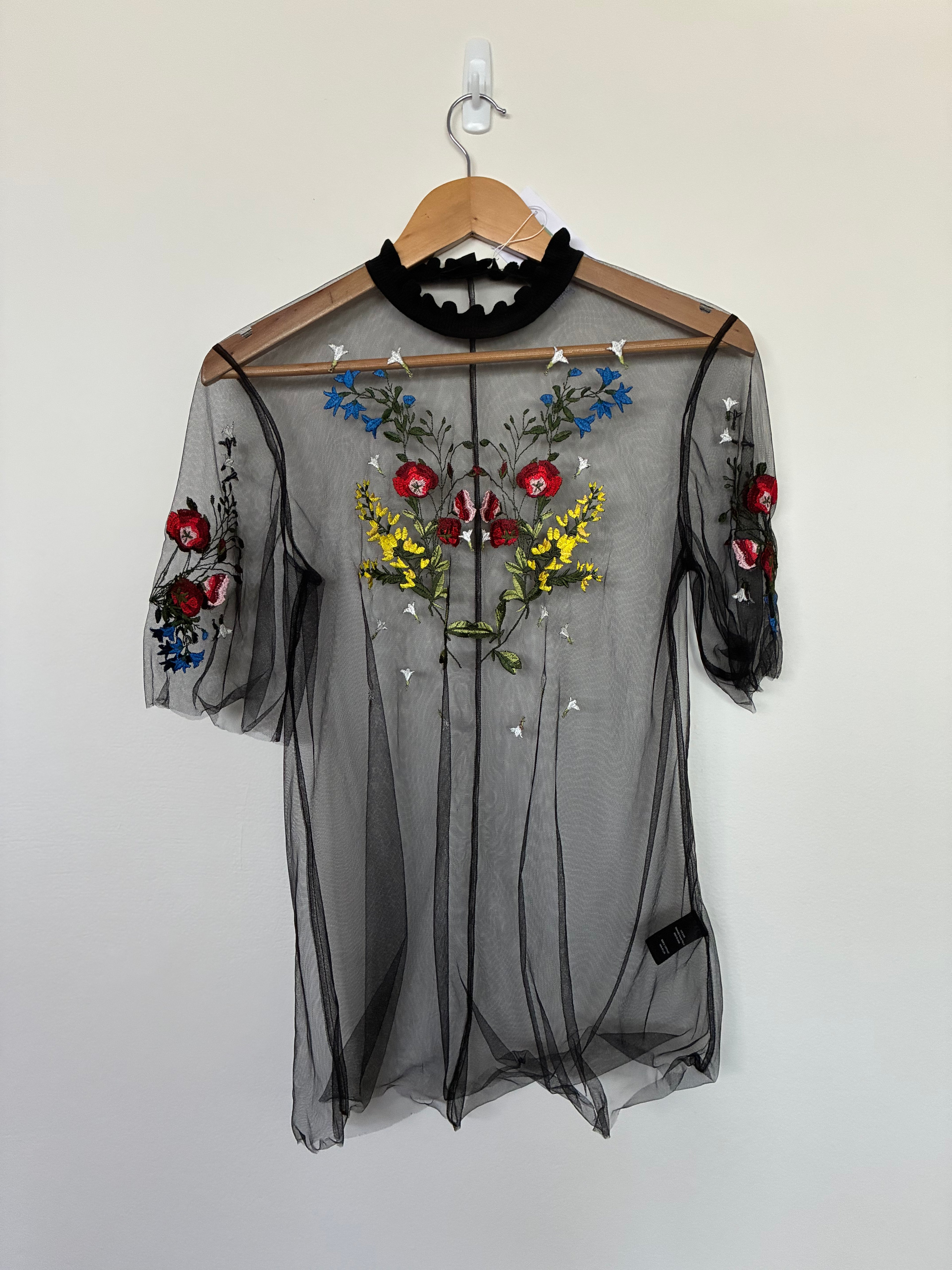 Cue Sheer Mesh Floral Top
