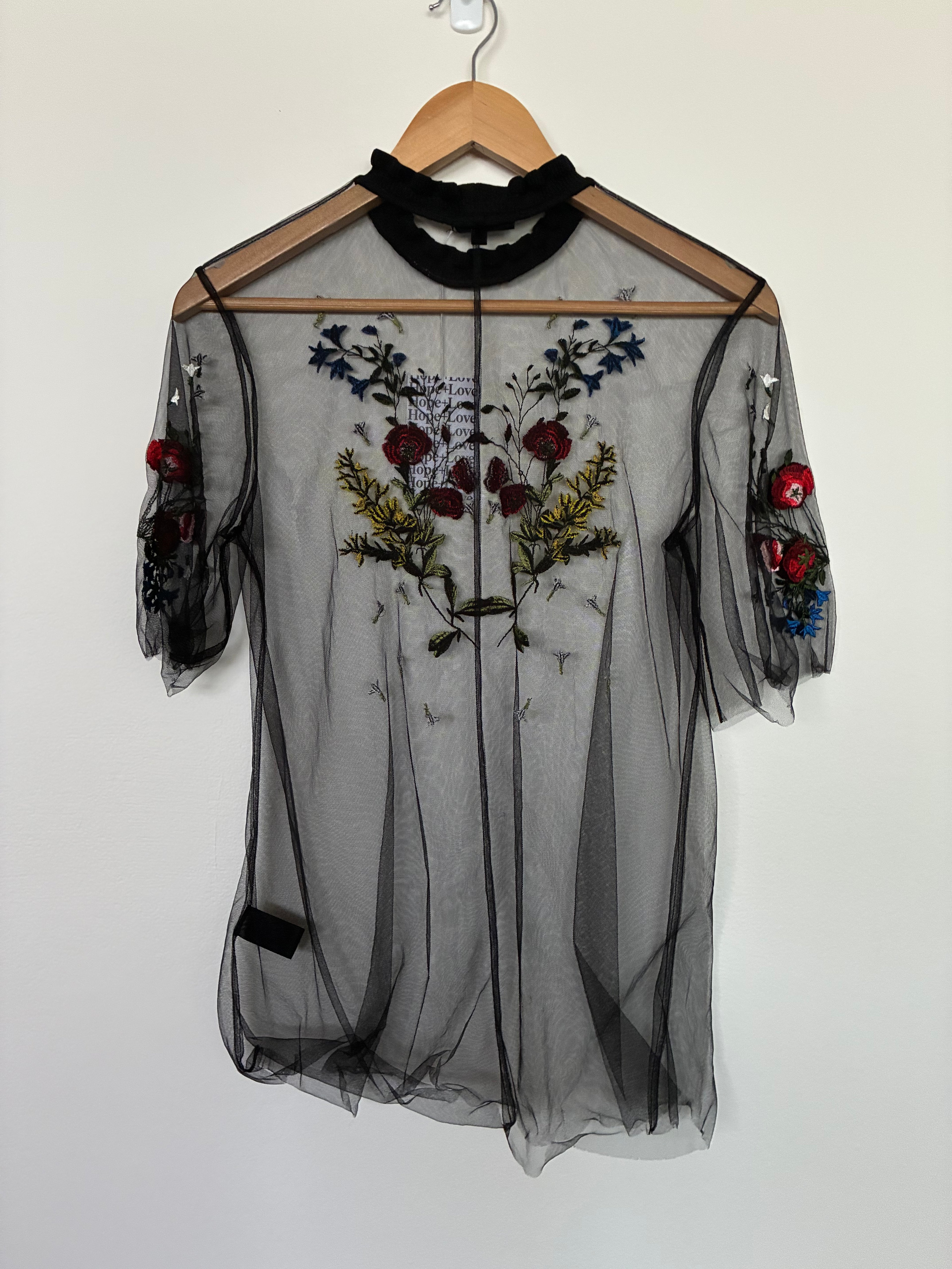 Cue Sheer Mesh Floral Top