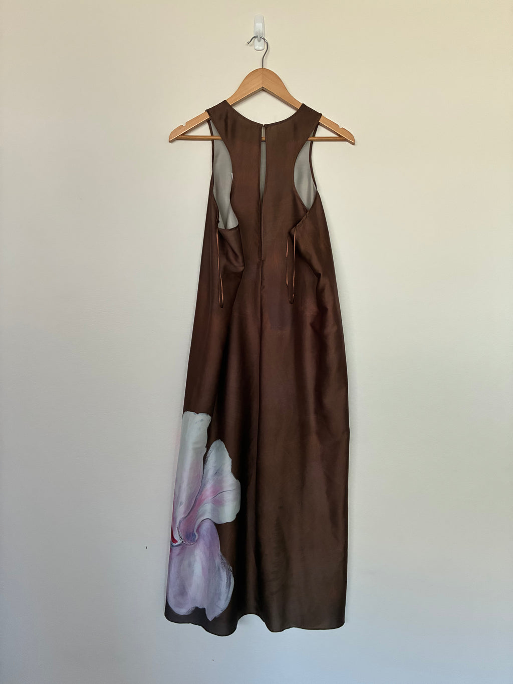 Zara Satin Floral Print Maxi Dress