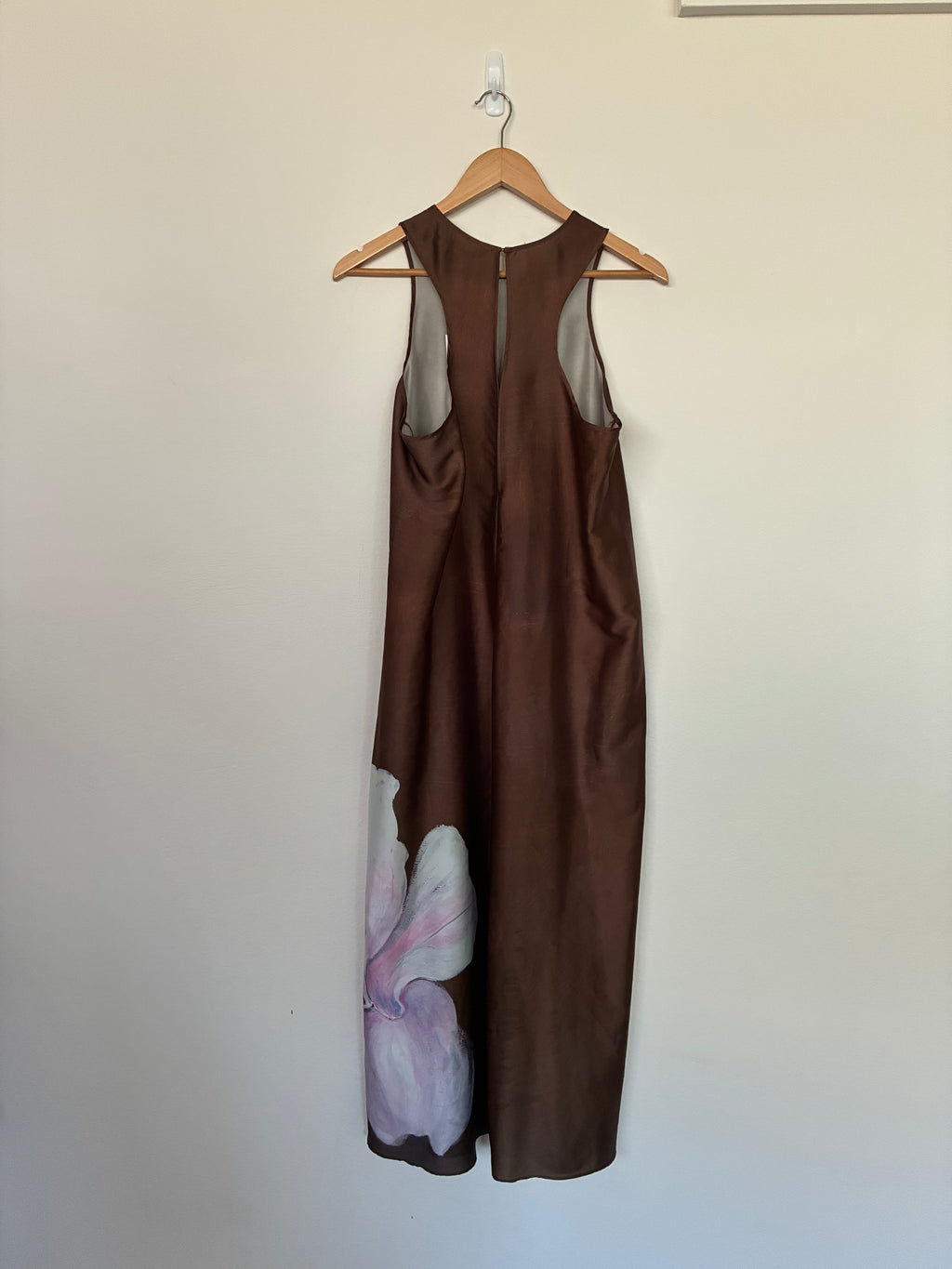 Zara Satin Floral Print Maxi Dress