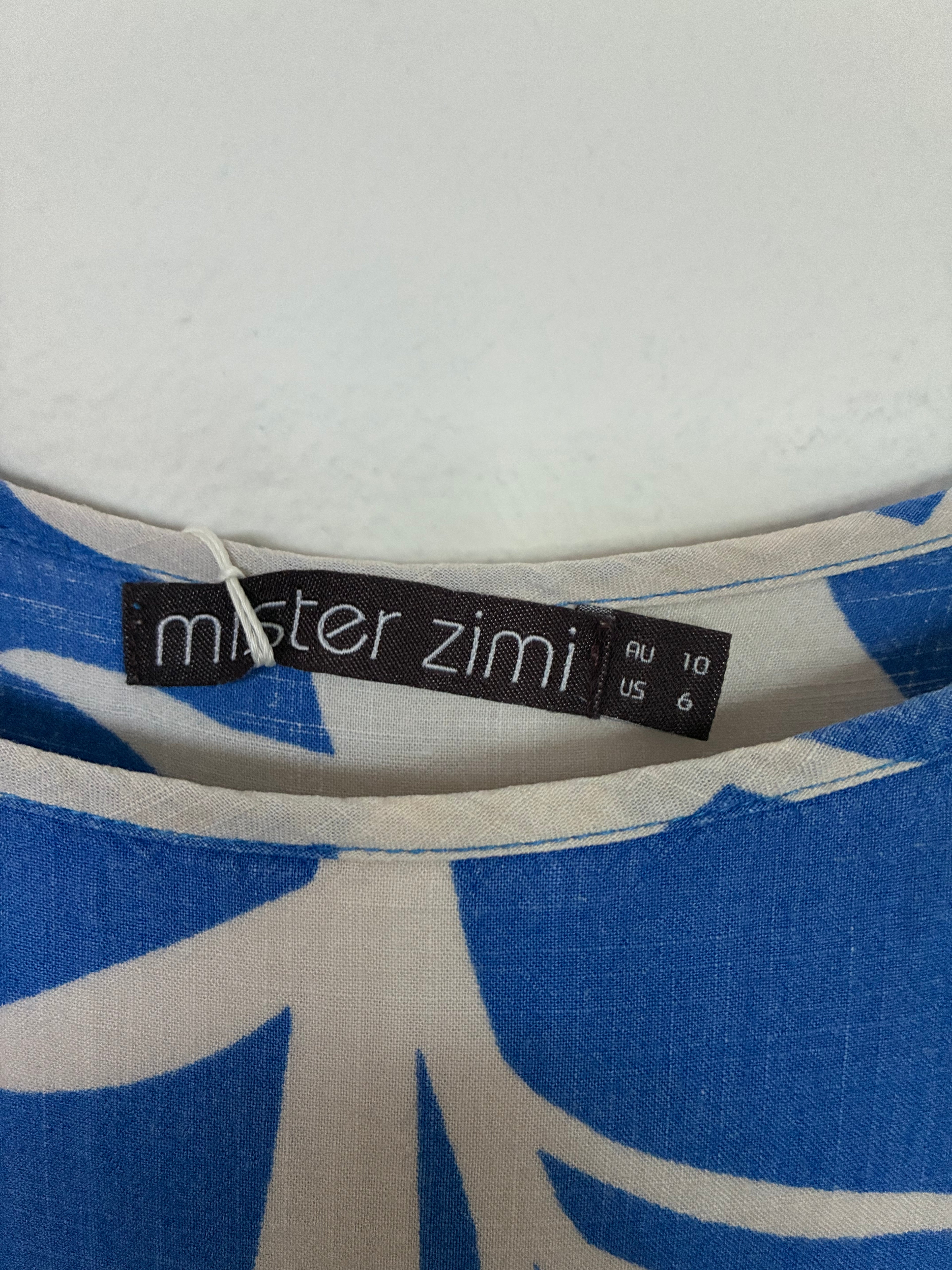 Mister Zimi Blue and White Floral Maxi Dress