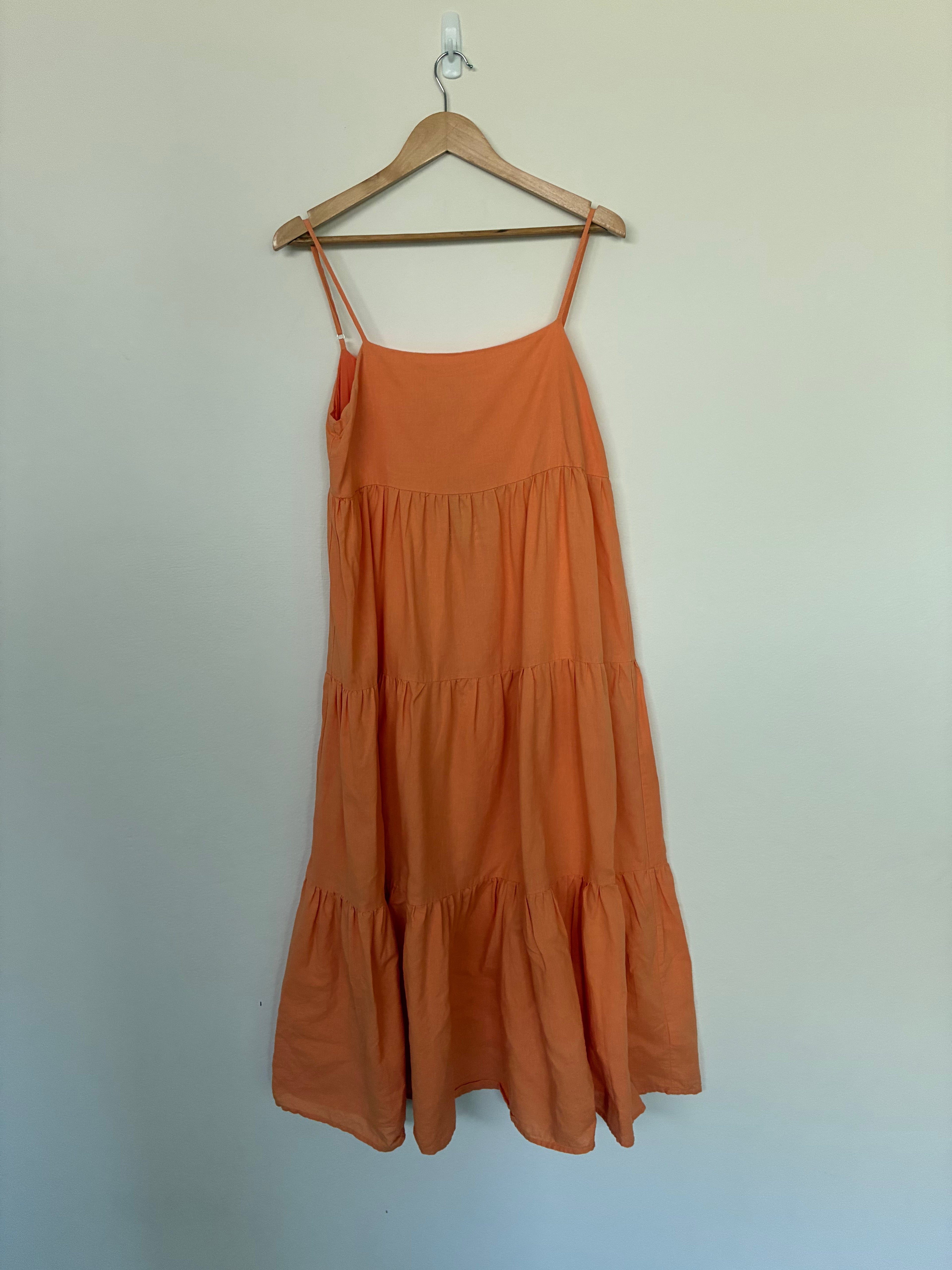 Charlie Holiday Tiered Linen Cotton Maxi Dress