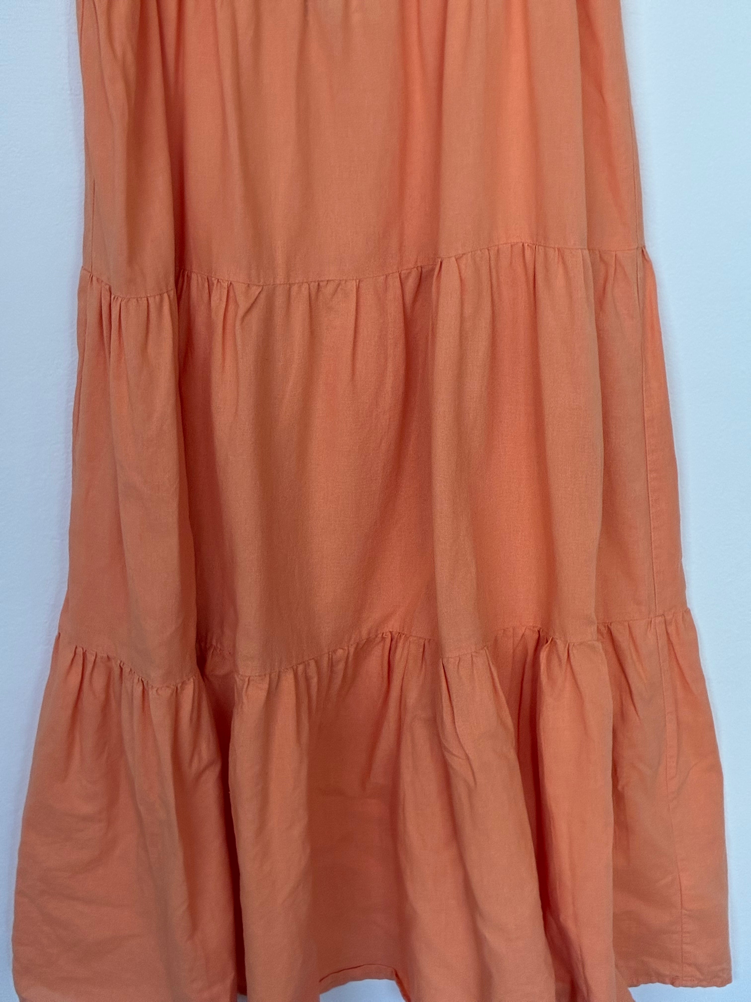 Charlie Holiday Tiered Linen Cotton Maxi Dress