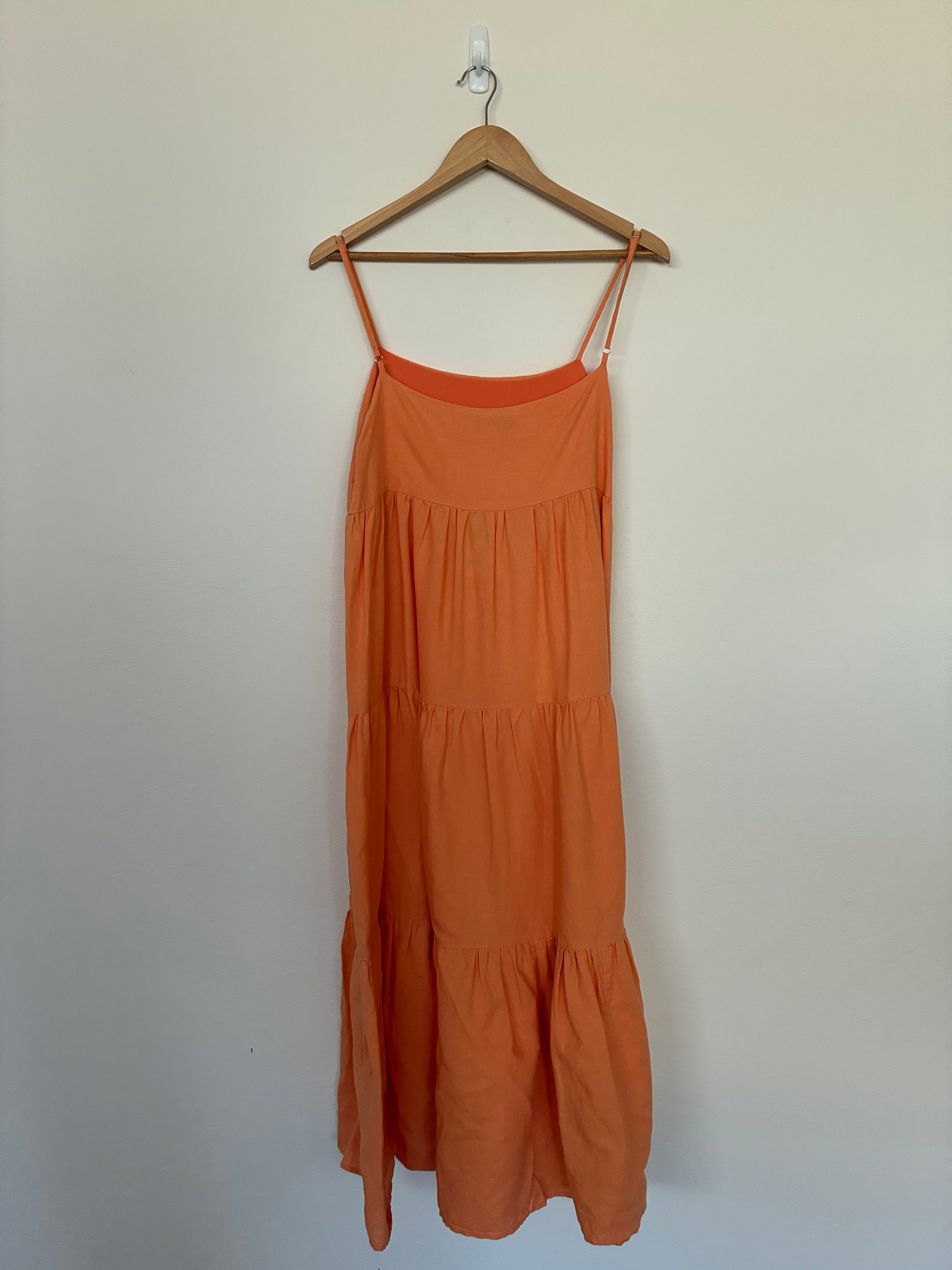 Charlie Holiday Tiered Linen Cotton Maxi Dress