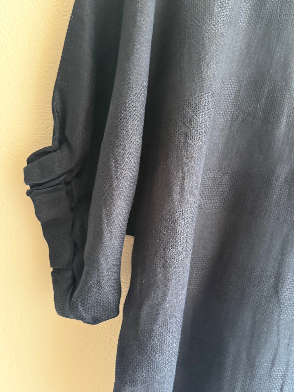 Blue Illusion Linen Batwing Top