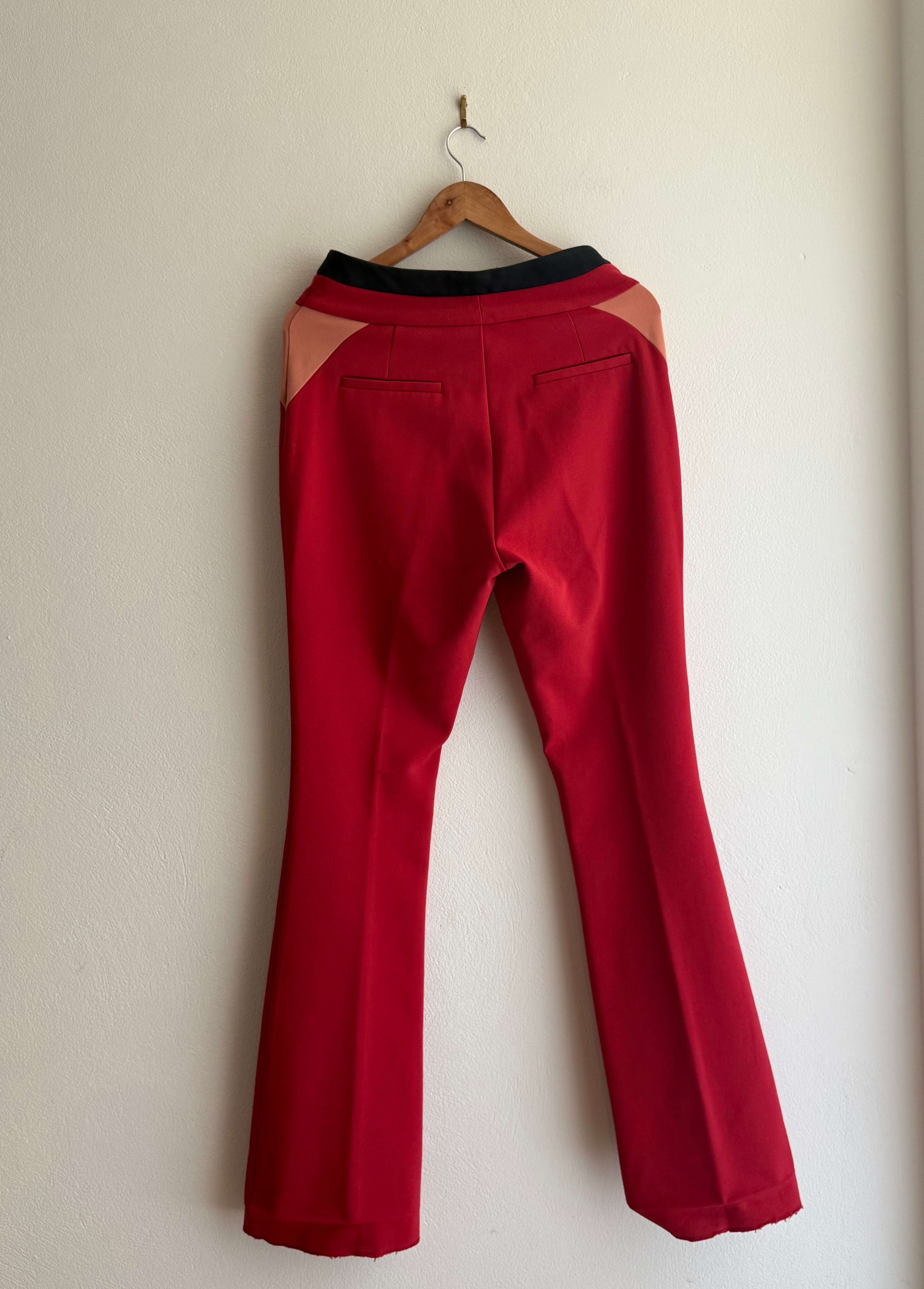Cue Tailored Red Flared Pants