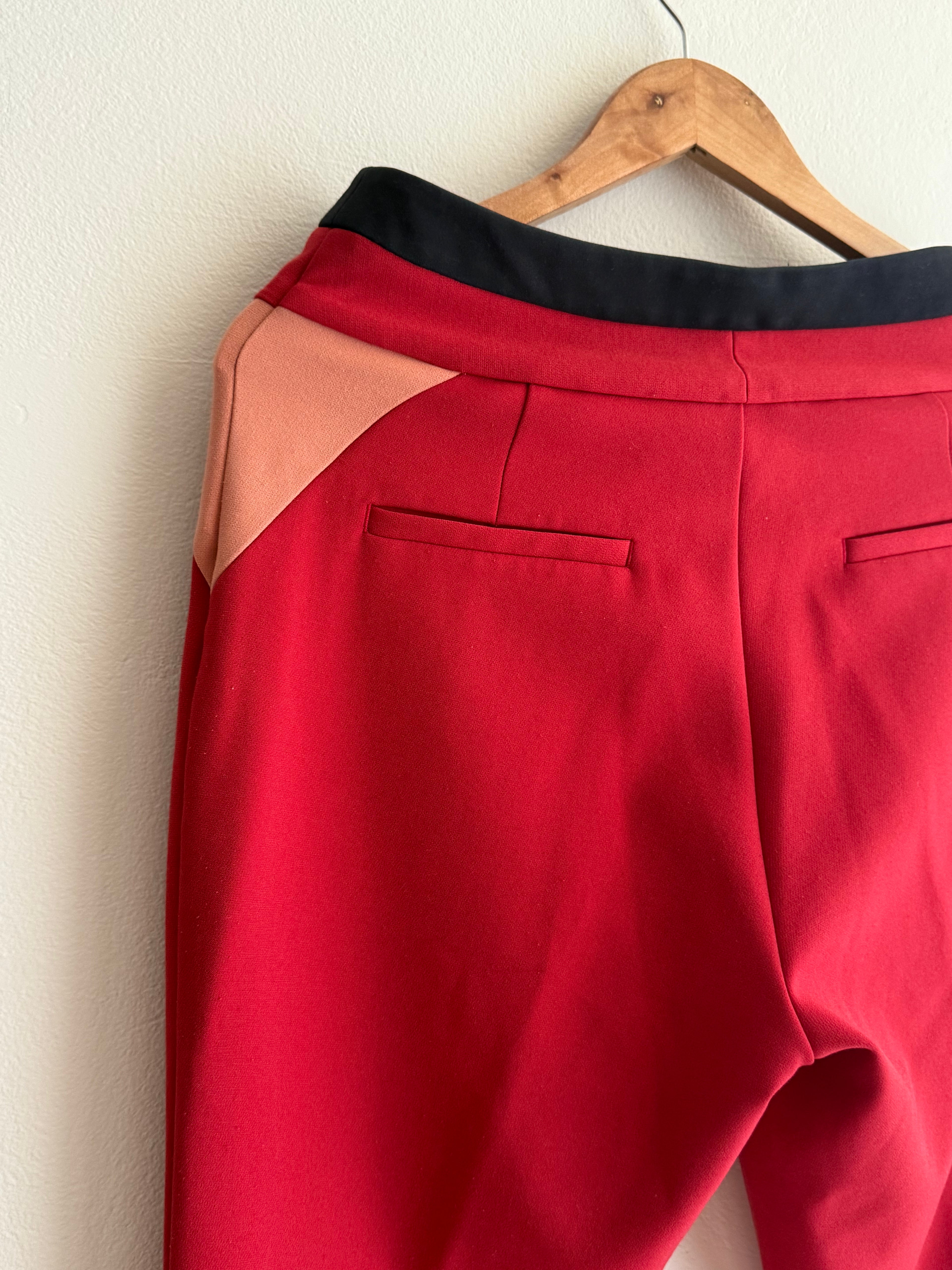 Cue Tailored Red Flared Pants