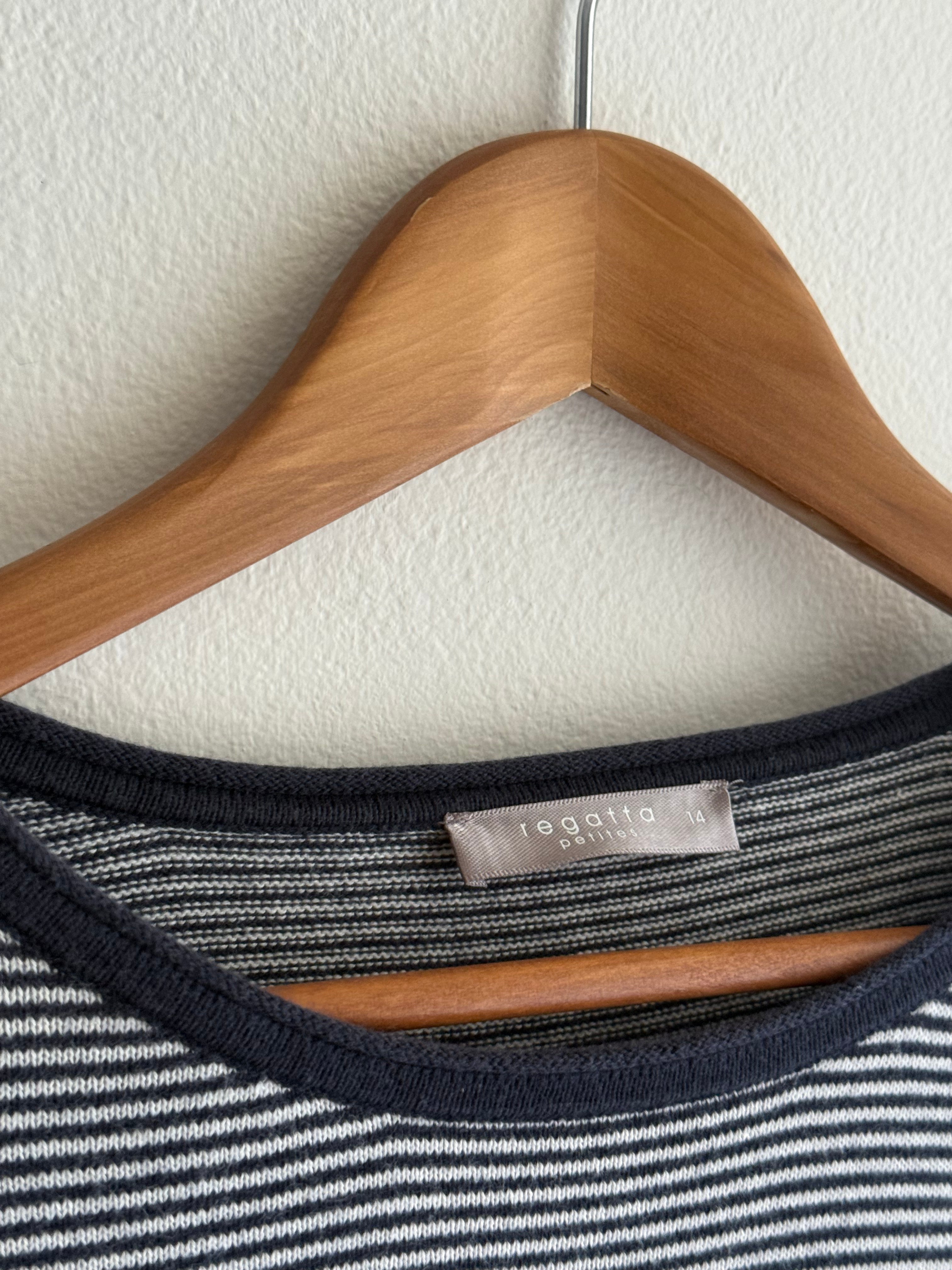 Regatta Navy & White Stripe Knit Jumper