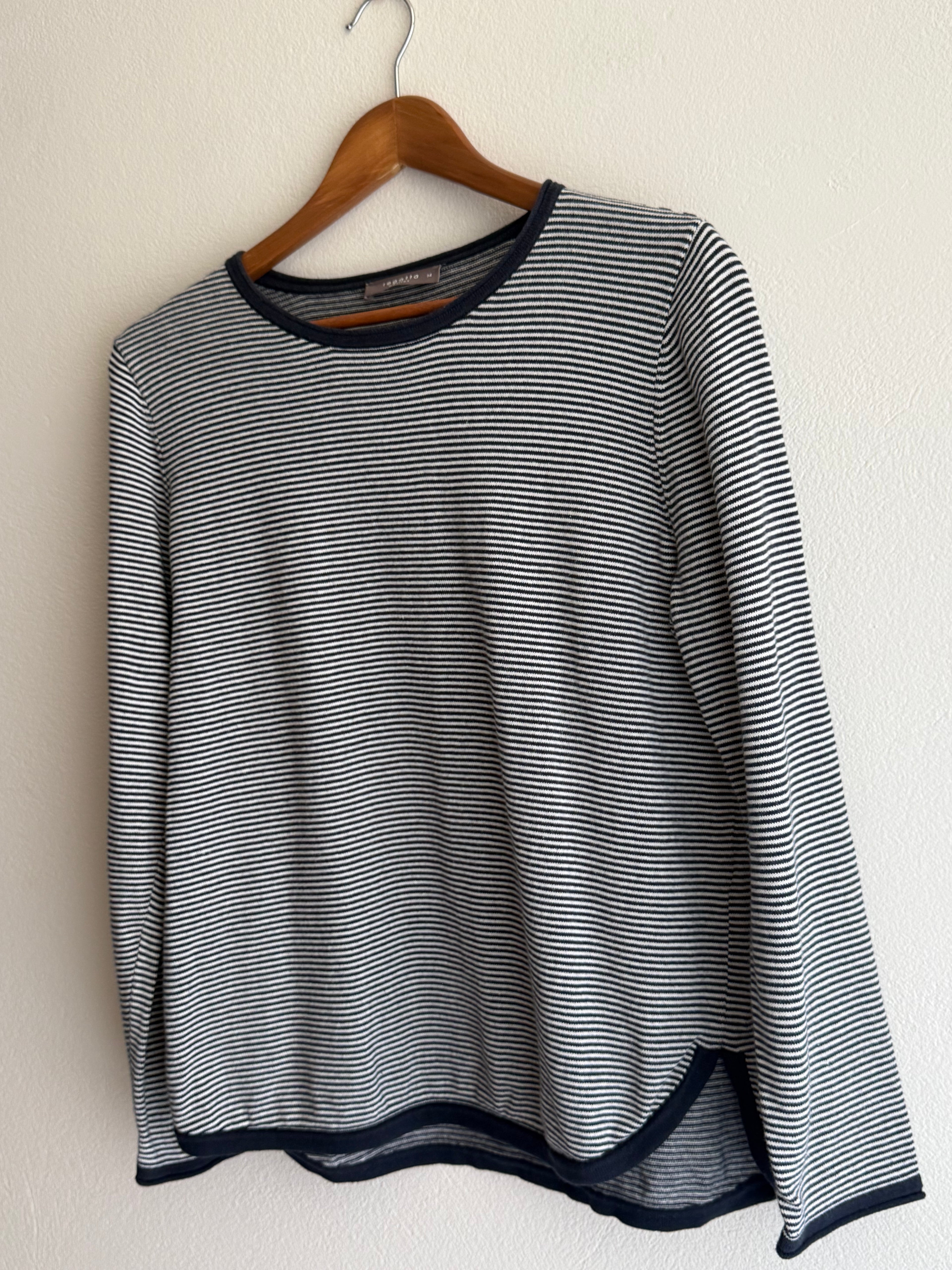 Regatta Navy & White Stripe Knit Jumper