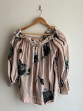 Aje Linen-Blend Off Shoulder Floral Top